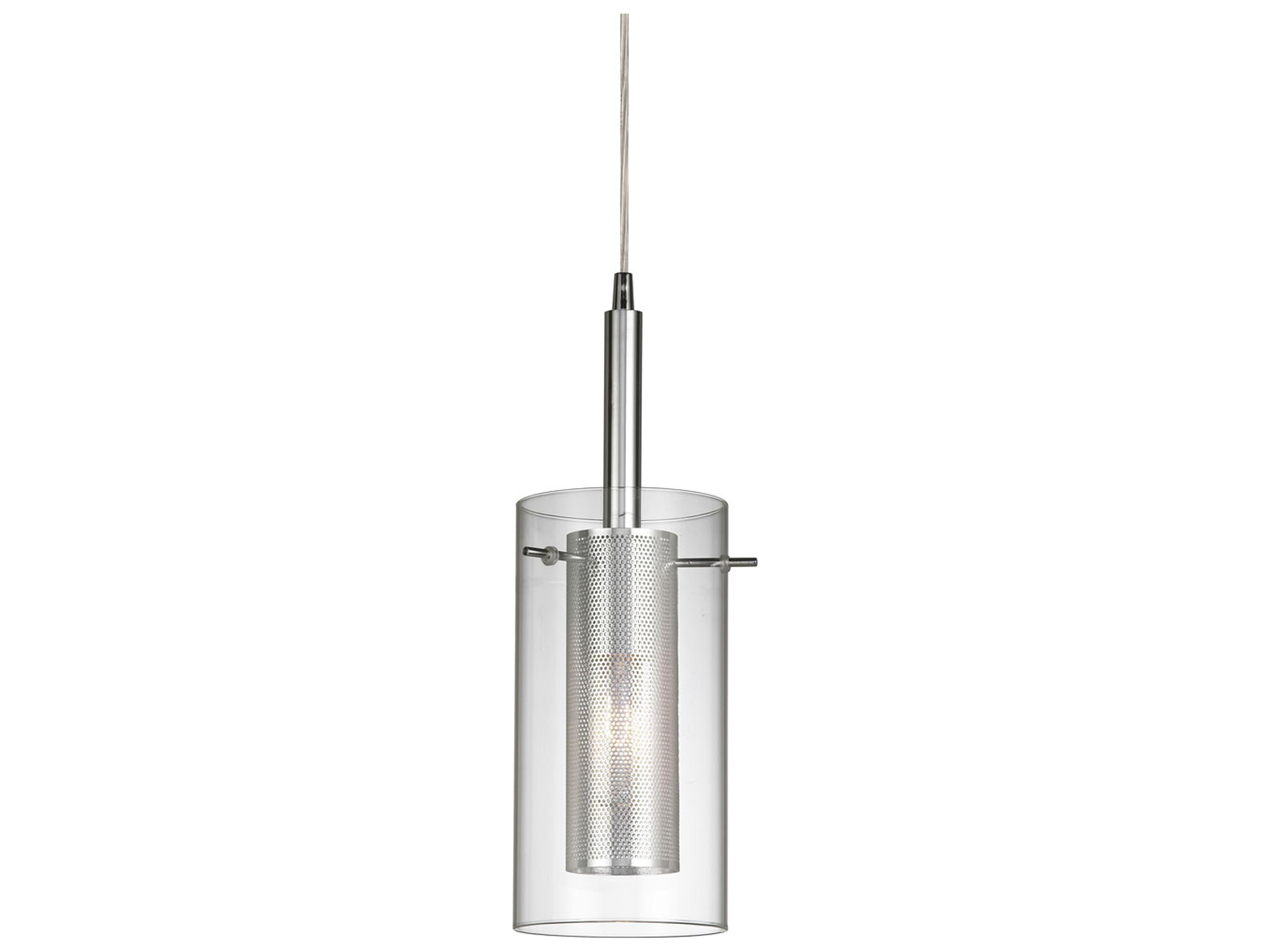 Dainolite Percy 1-Light Polished Chrome Cylinder Mini Pendant