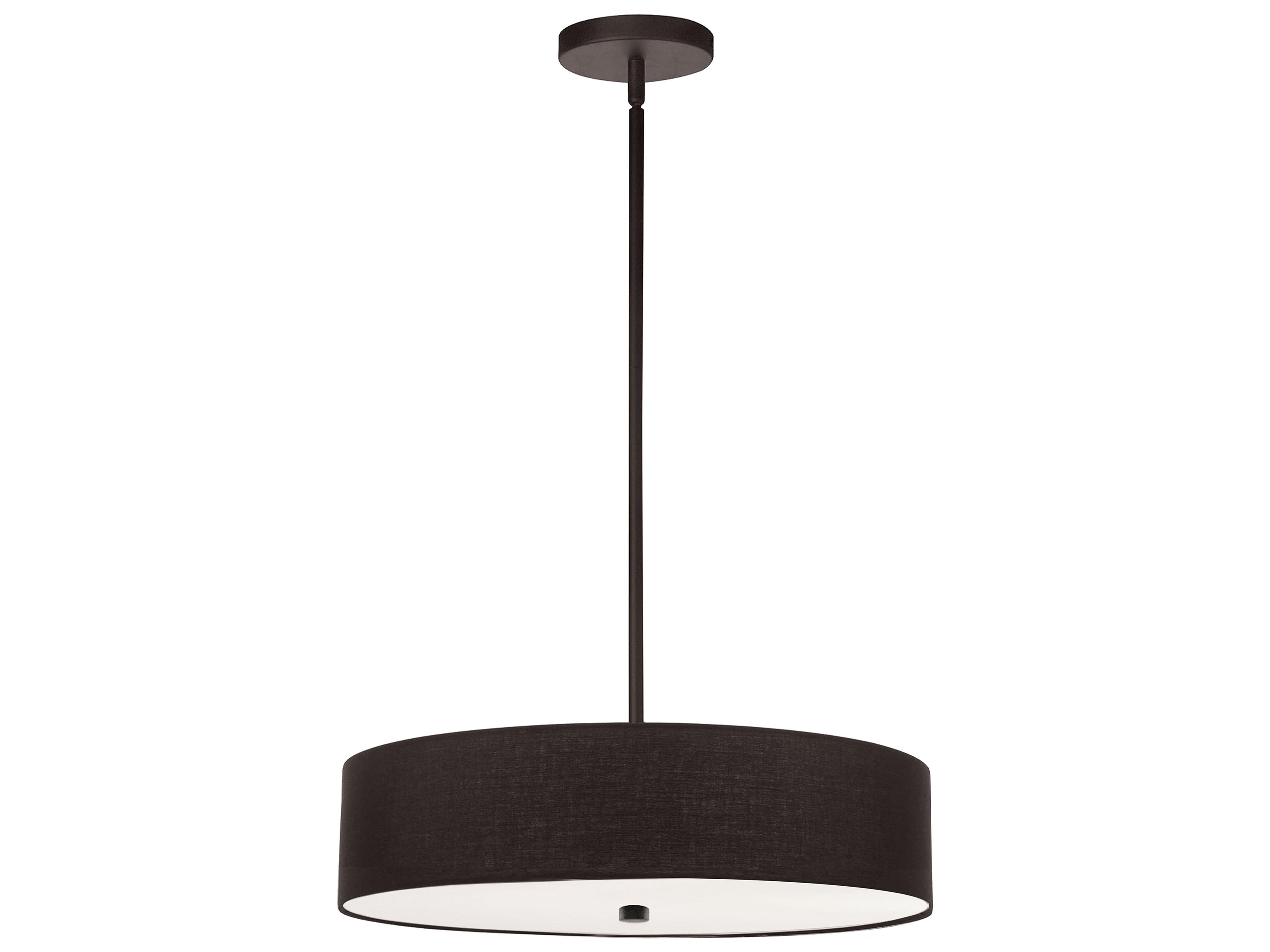Dainolite Everly 4-Light Matte Black Drum Pendant