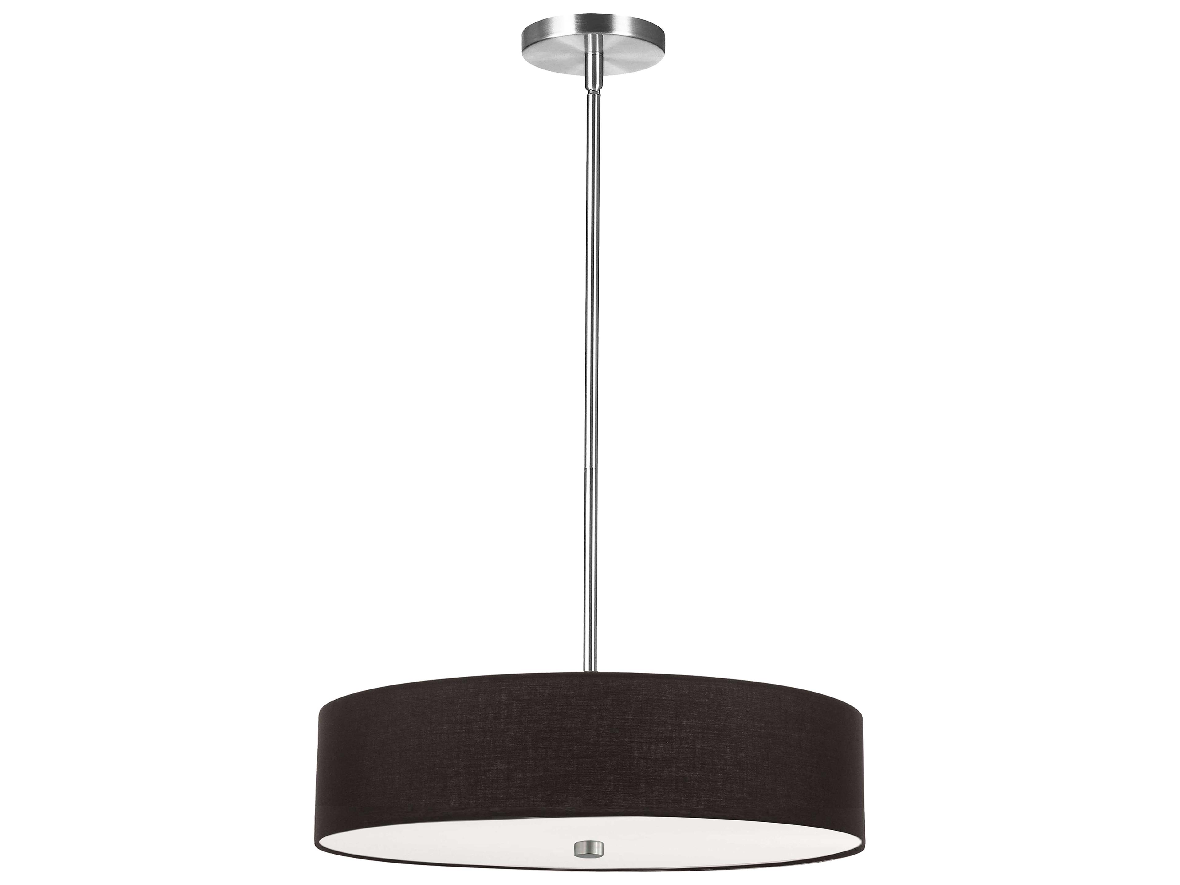 Dainolite Everly 4-Light Black Polished Chrome Drum Pendant