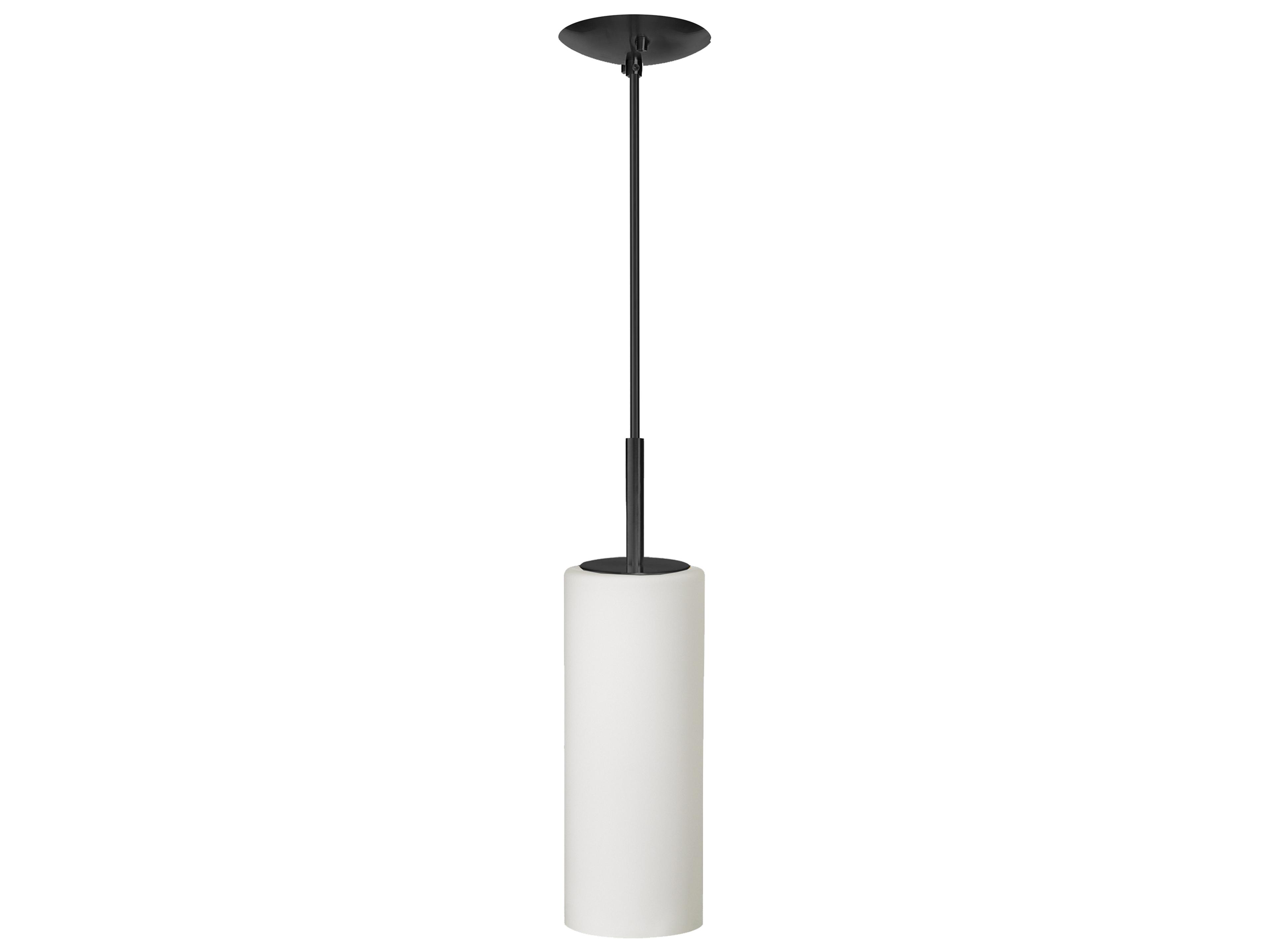 Dainolite Paza 1-Light Matte Black White Cylinder Mini Pendant