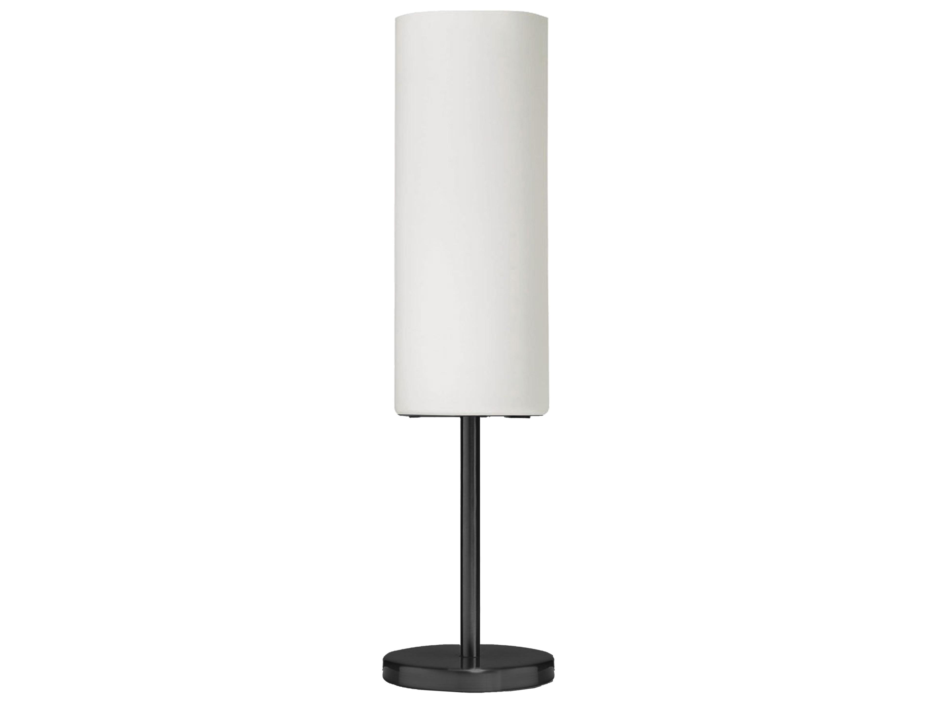 Dainolite Paza Matte Black White Glass Table Lamp