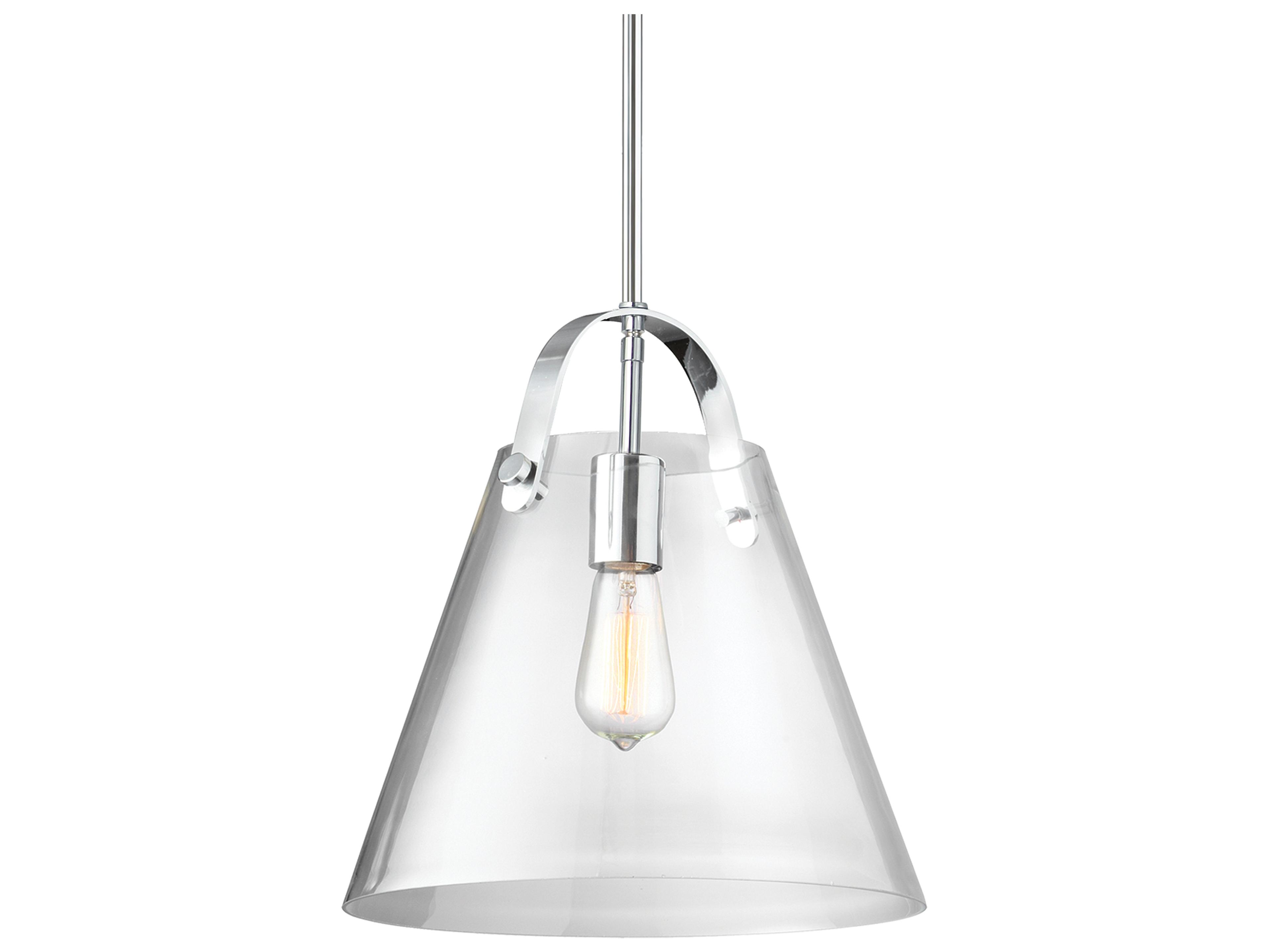 Dainolite Polly 1-Light Polished Chrome Drum Pendant