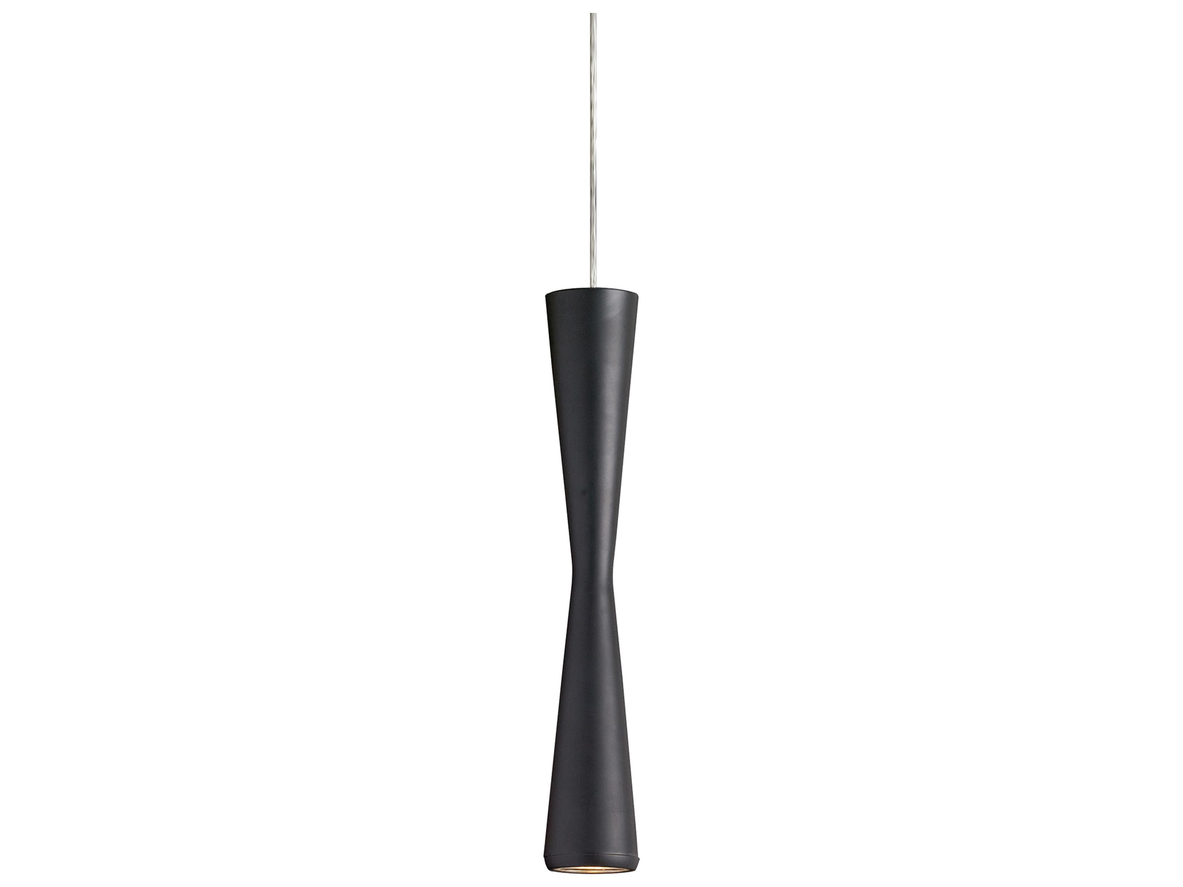 Dainolite Percita 1-Light Matte Black Linear Mini Pendant