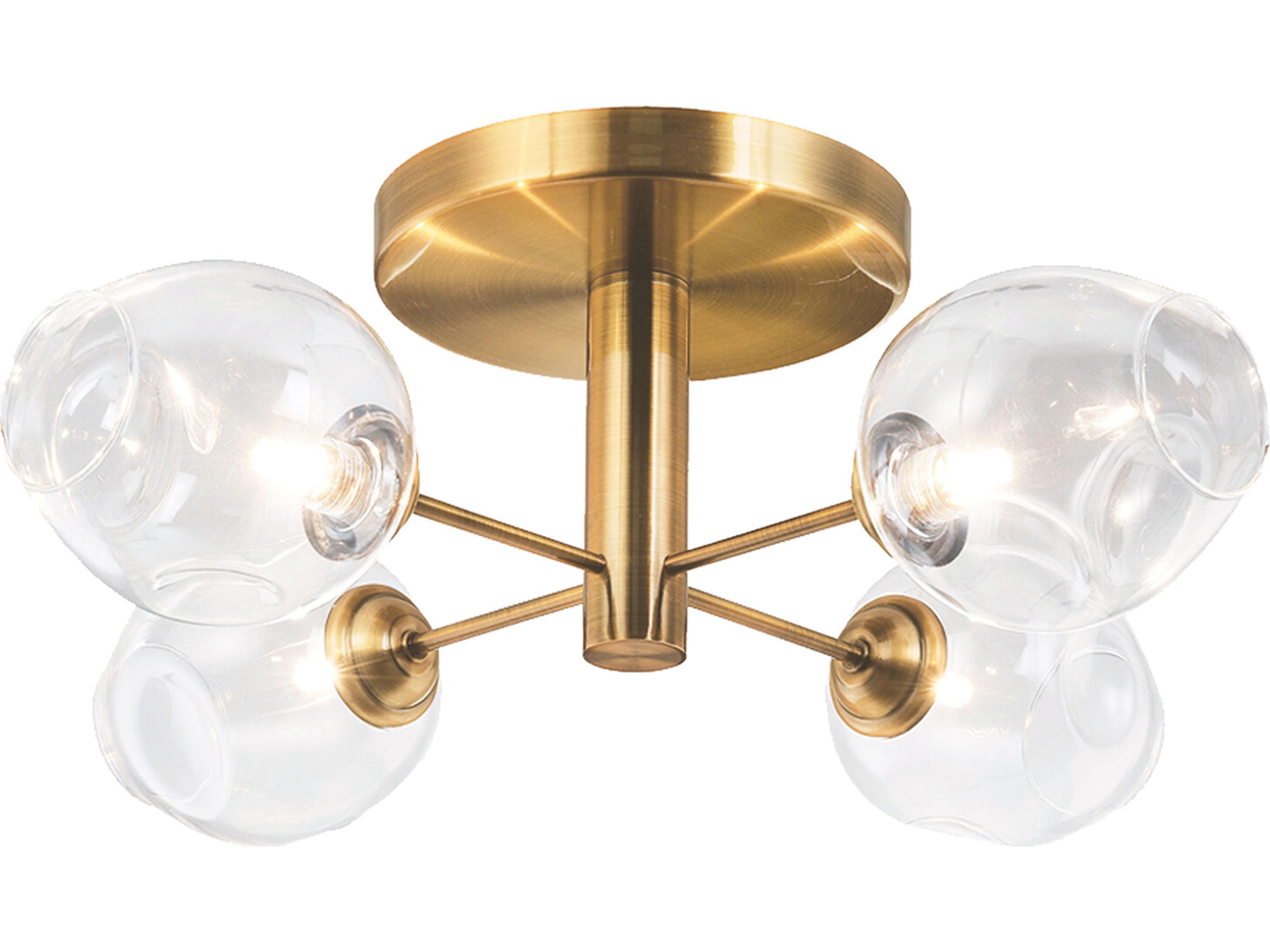 Dainolite Abii 4-Light Vintage Bronze Semi Flush Mount