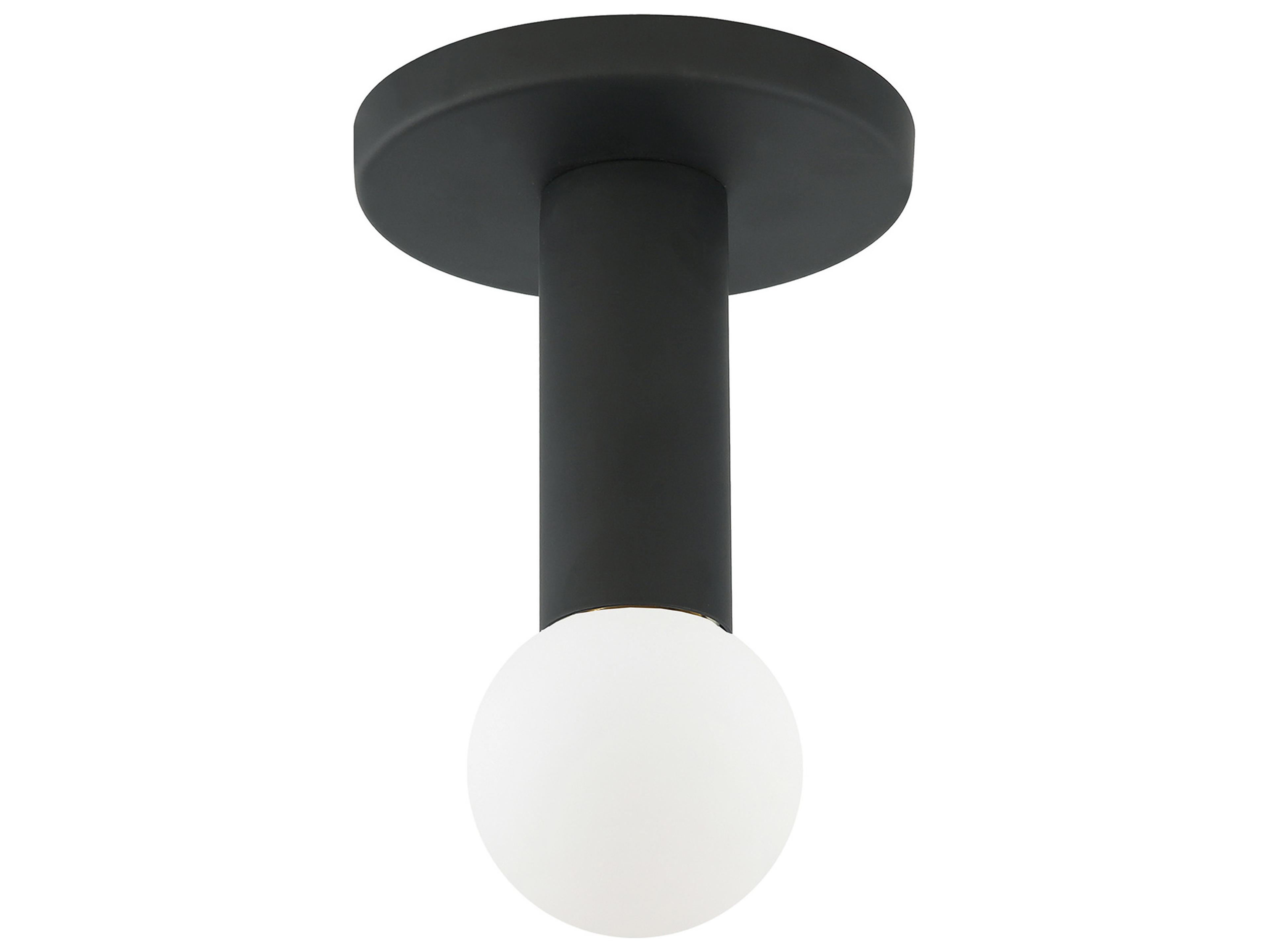 Dainolite Adams 1-Light Matte Black Flush Mount