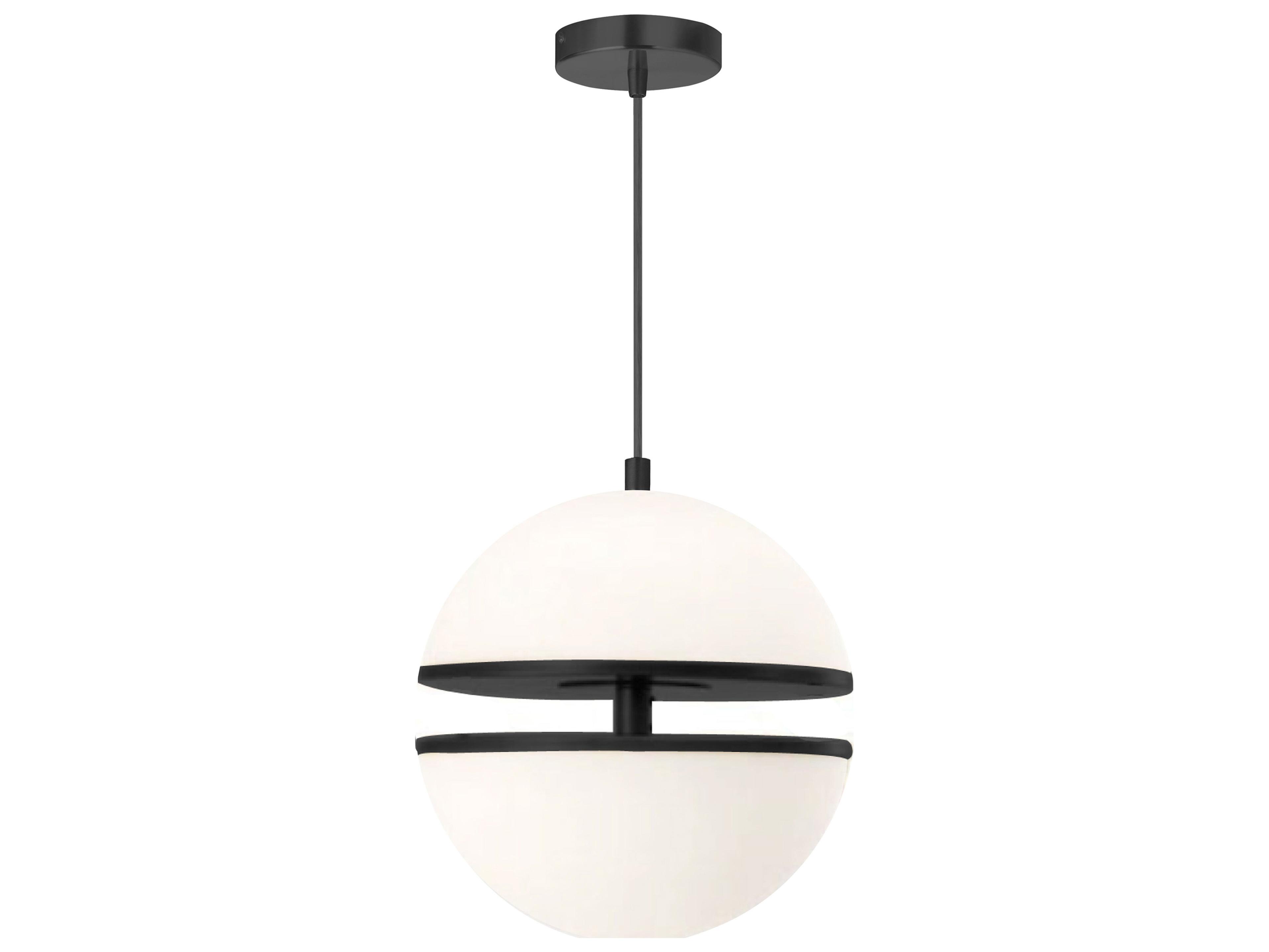 Dainolite Atomic 2-Light Matte Black Globe Mini Pendant