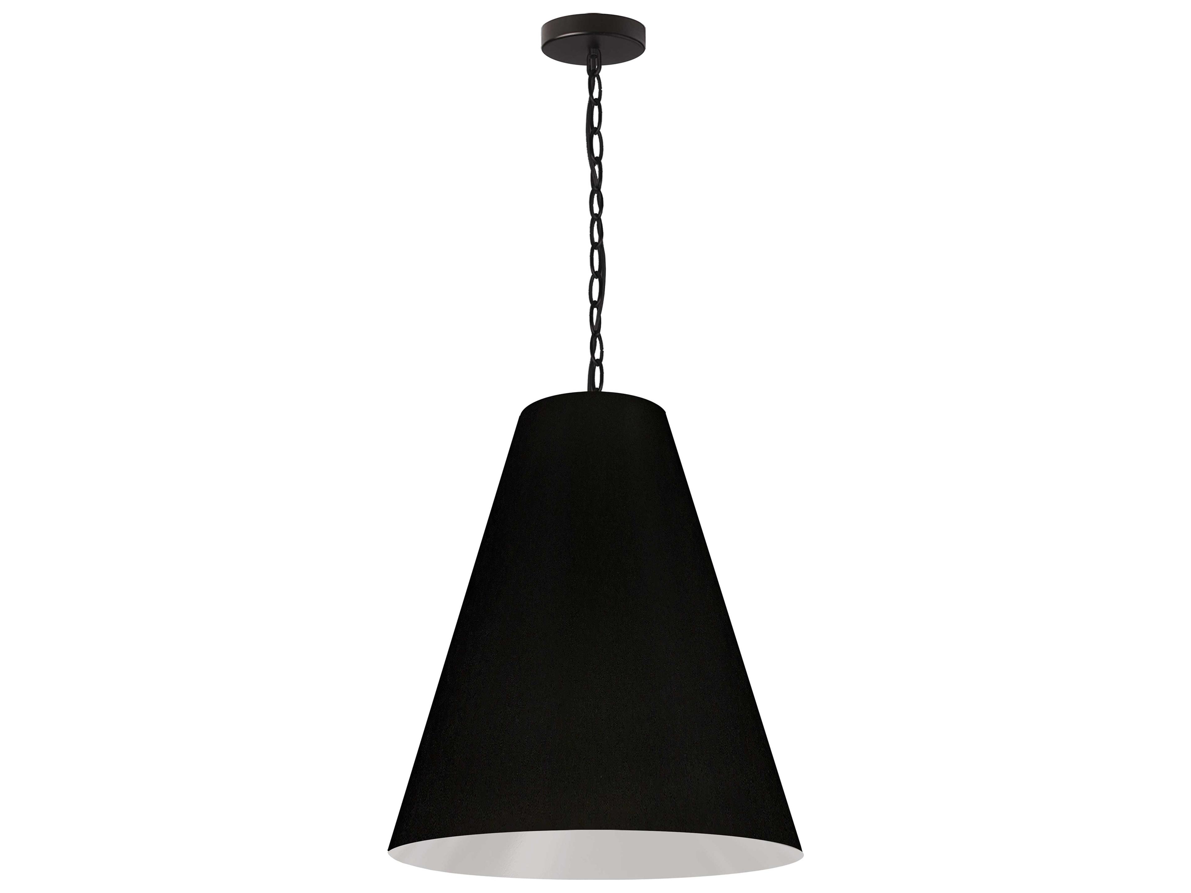 Dainolite Anaya 1-Light Matte Black Drum Pendant