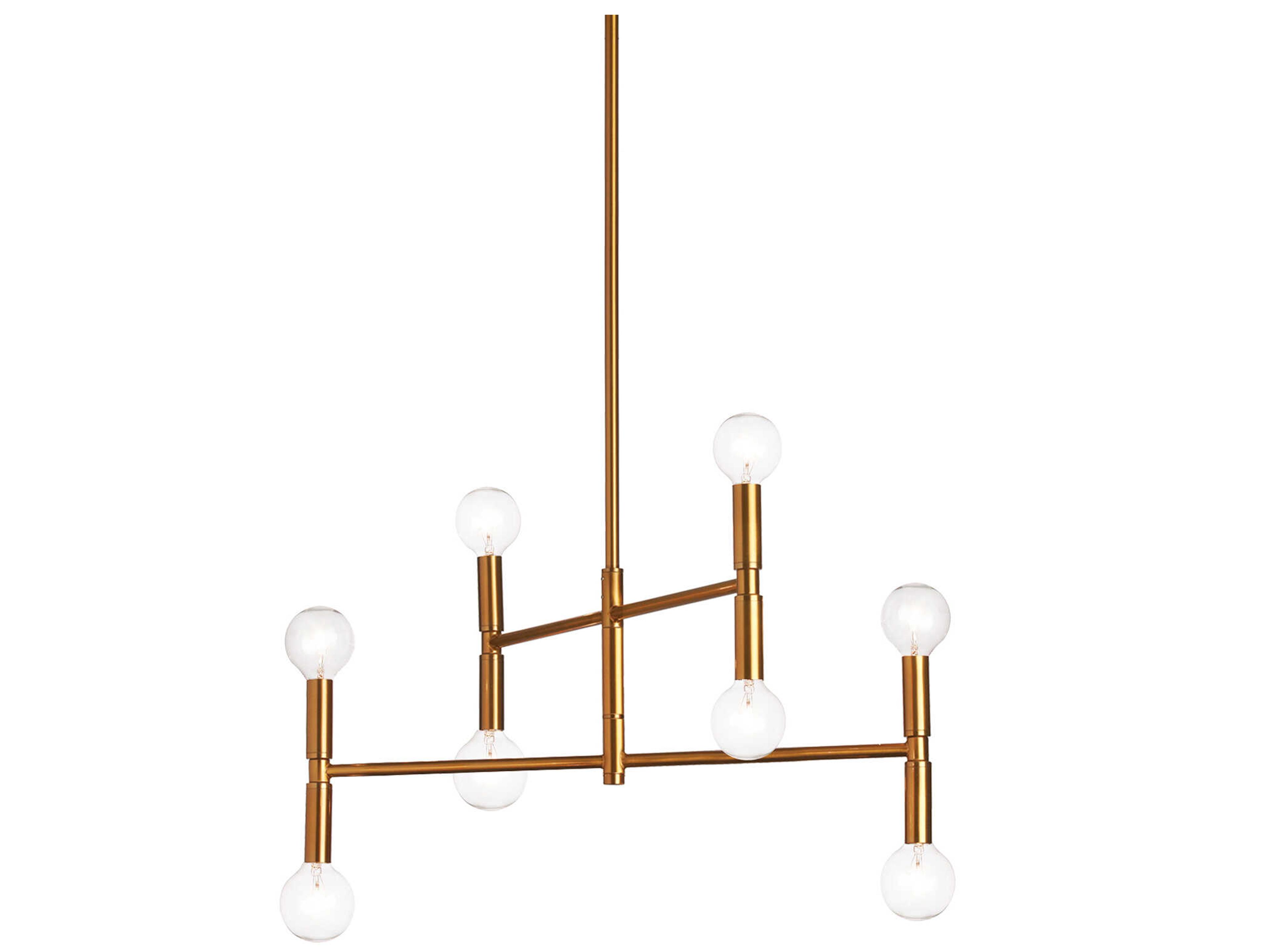 Dainolite Ava 8-Light Vintage Bronze Linear Tiered Chandelier
