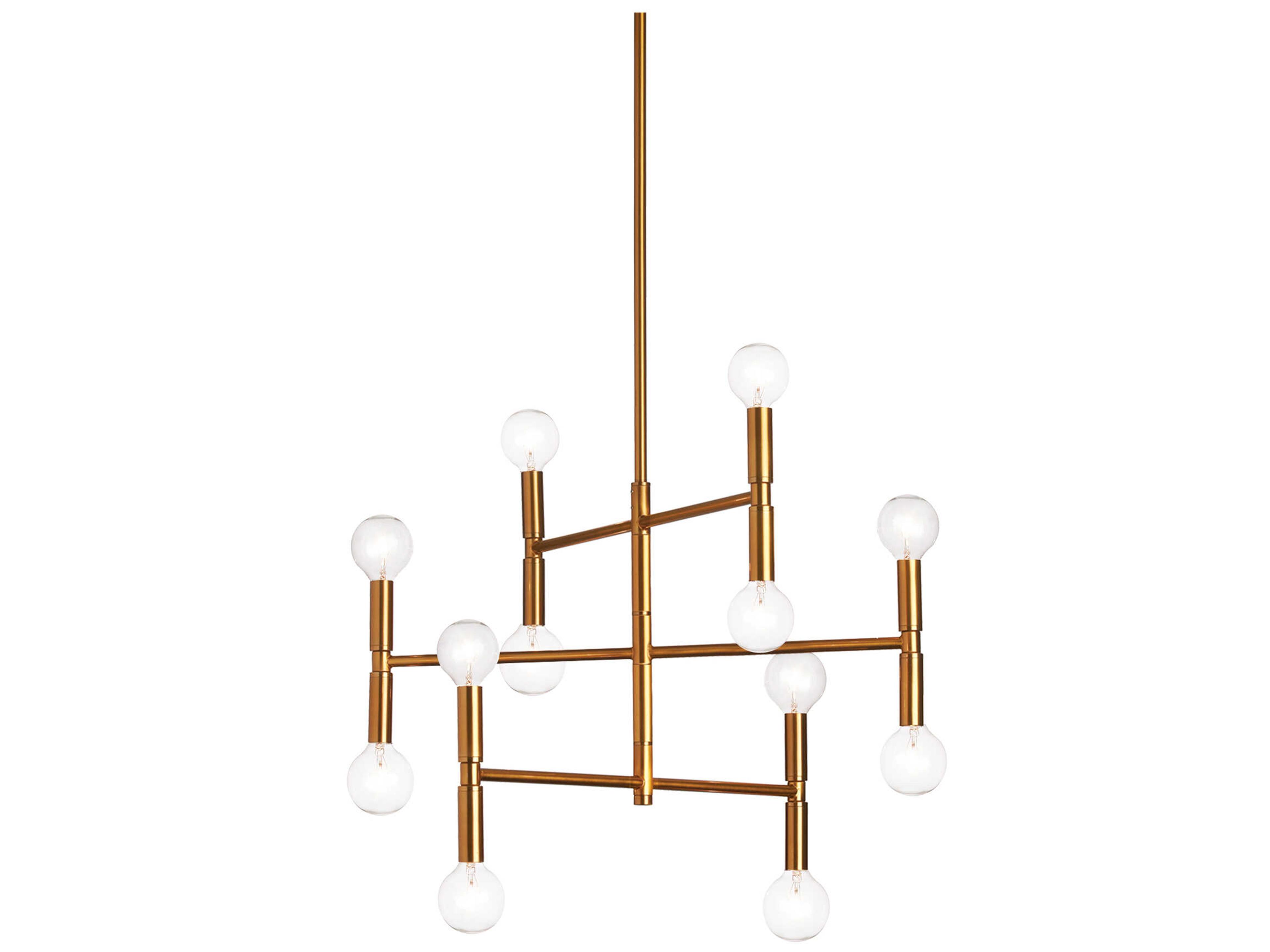Dainolite Ava 12-Light Vintage Bronze Linear Tiered Chandelier
