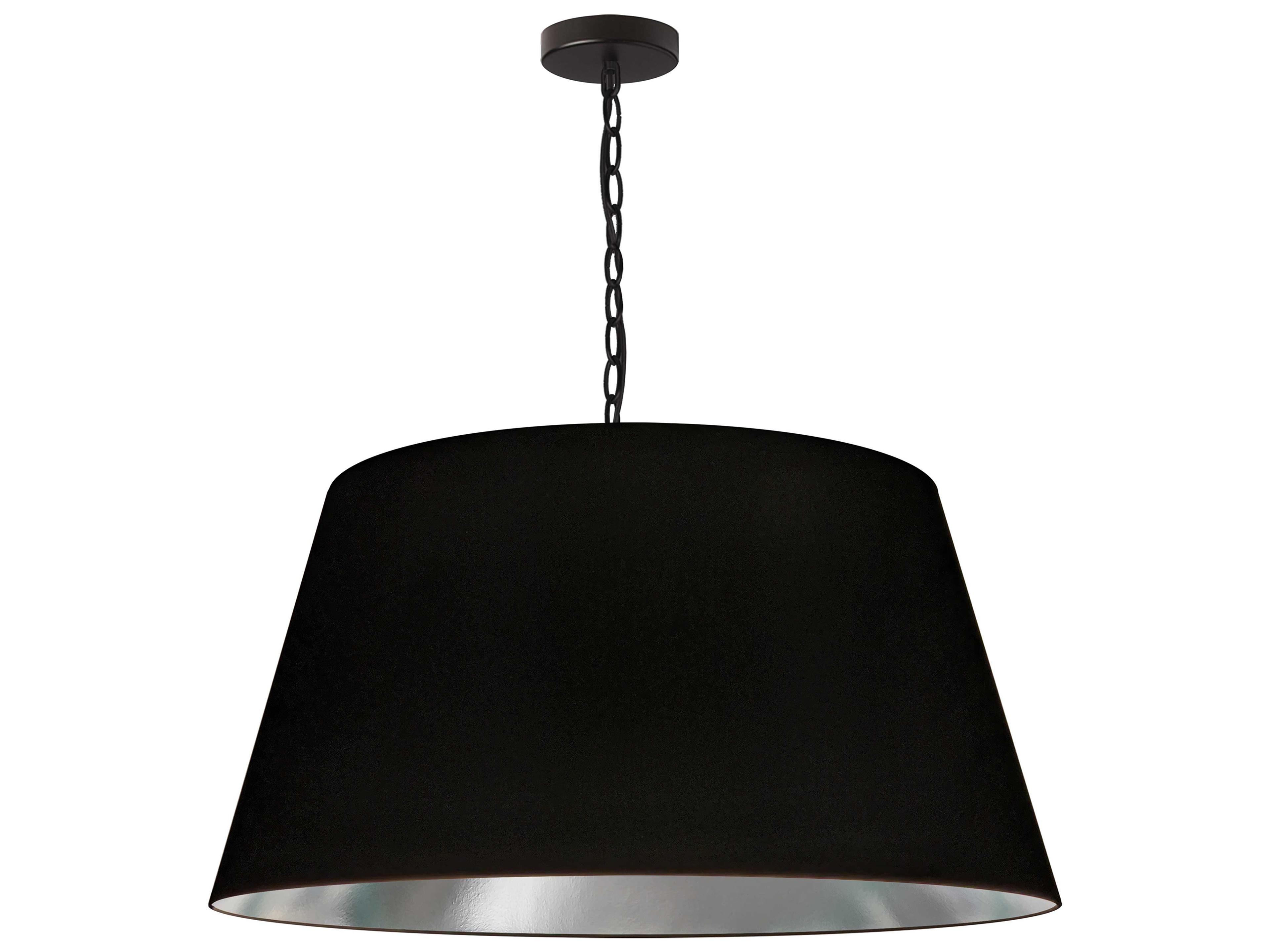 Dainolite Brynn 1-Light Black Silver Pendant