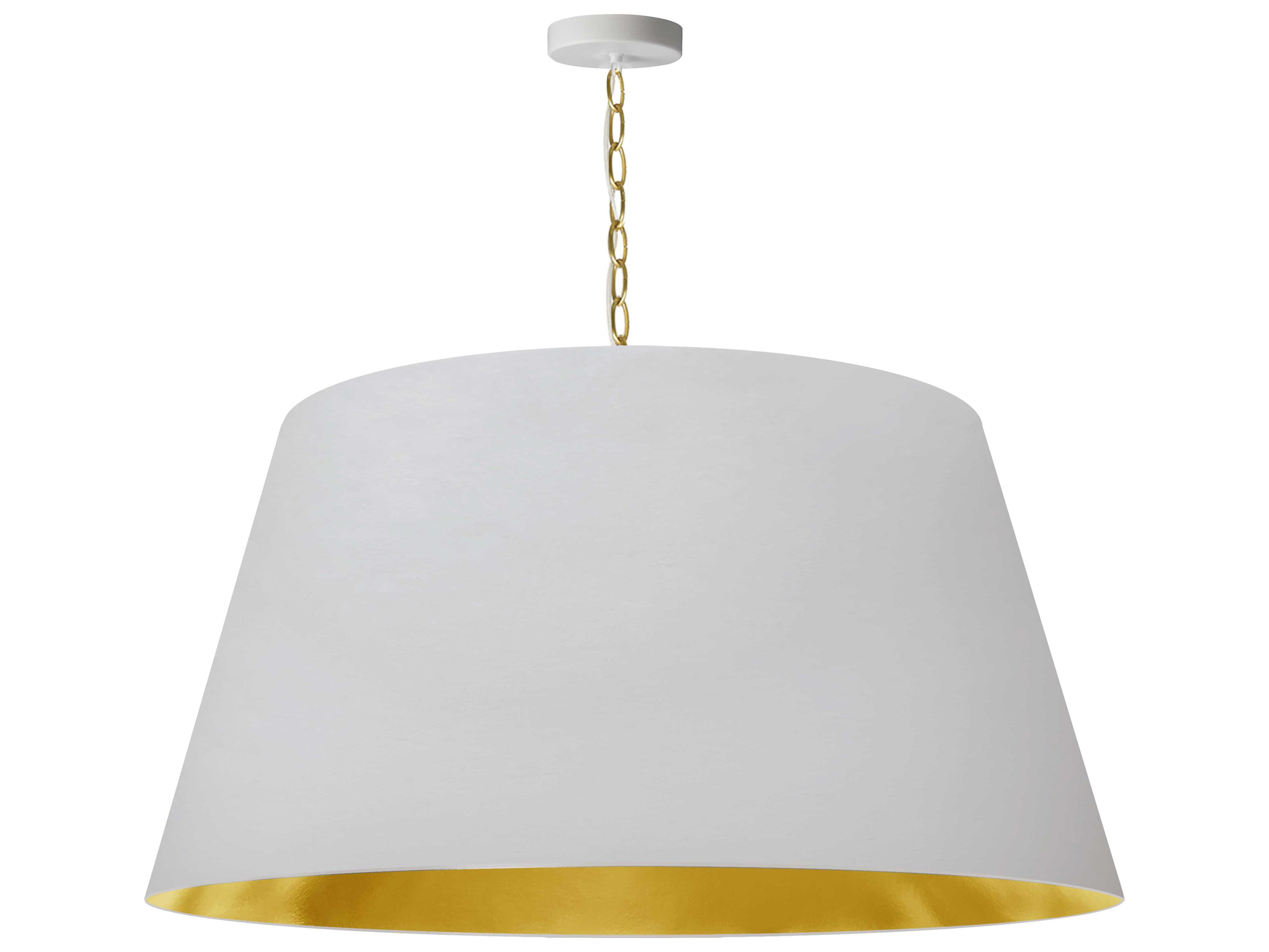 Dainolite Brynn 1-Light Aged Brass Gold Drum Pendant