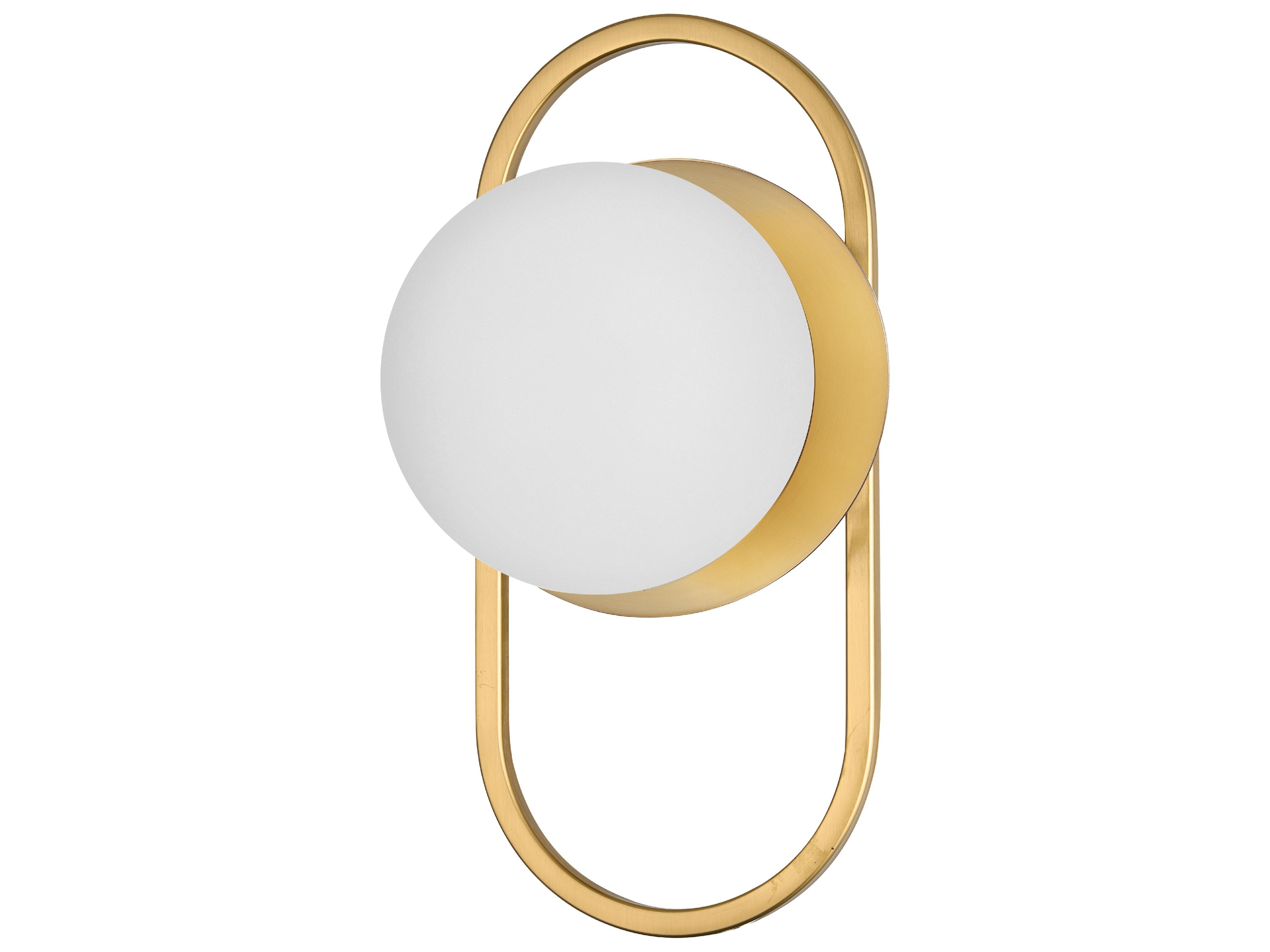 Dainolite Burlat 1-Light Aged Brass Gold Wall Sconce