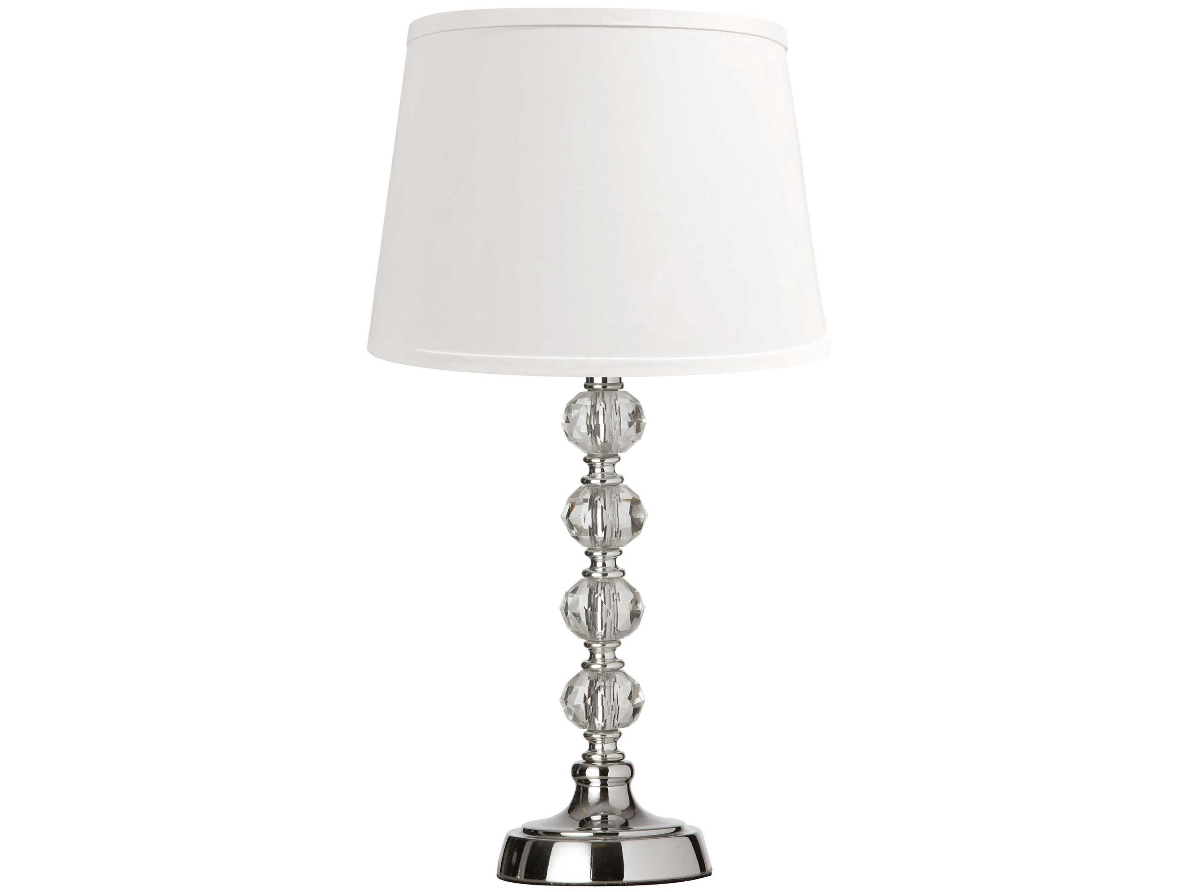 Dainolite Crystal Polished Chrome Table Lamp