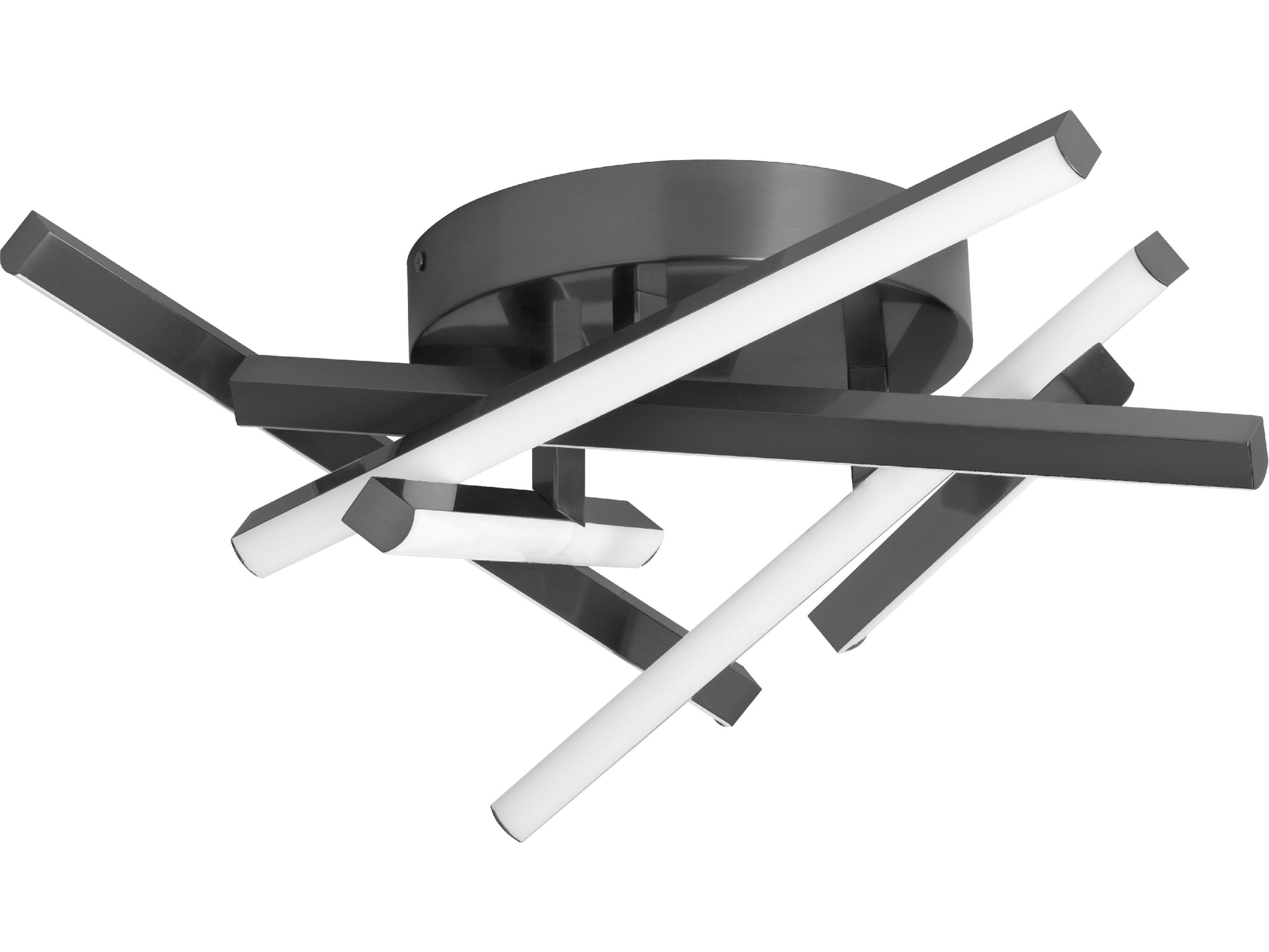 Dainolite Carly 1-Light Matte Black Linear Flush Mount