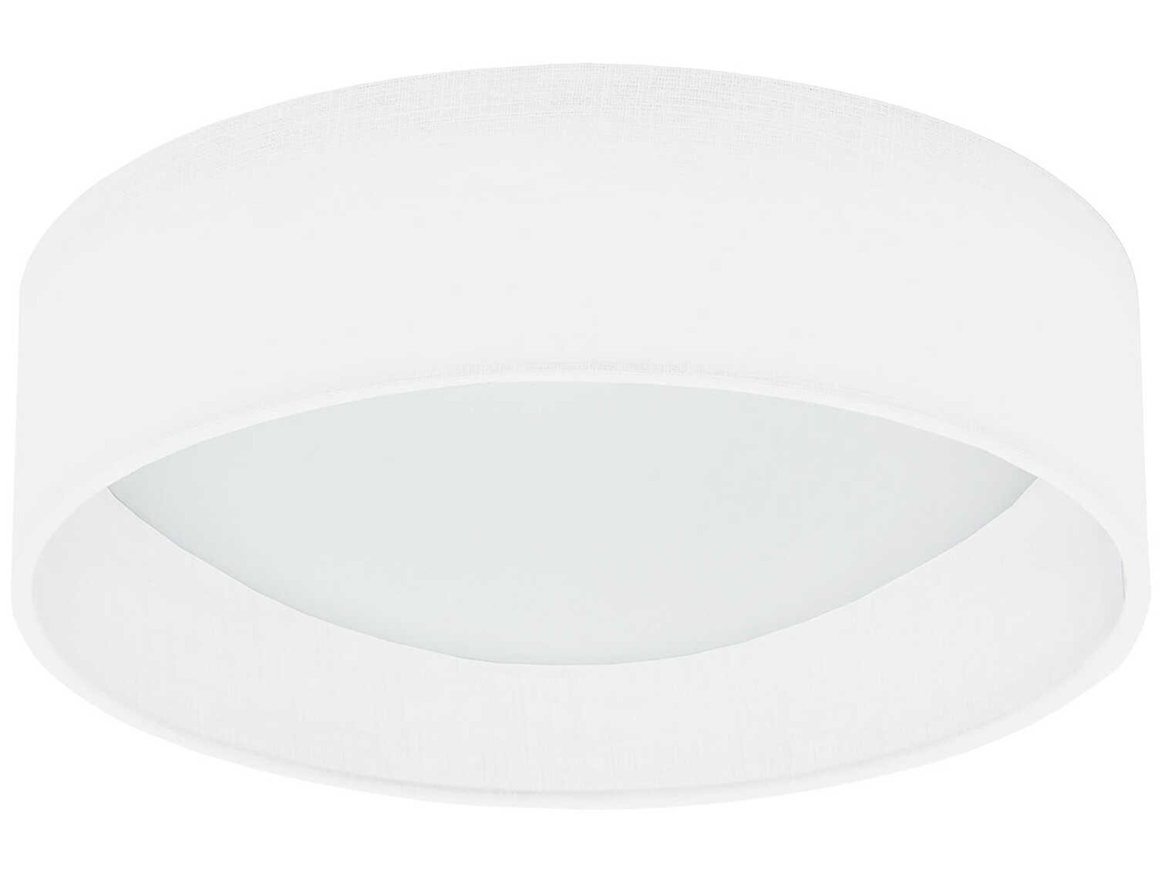 Dainolite Corinne 1-Light Ivory White Drum Flush Mount