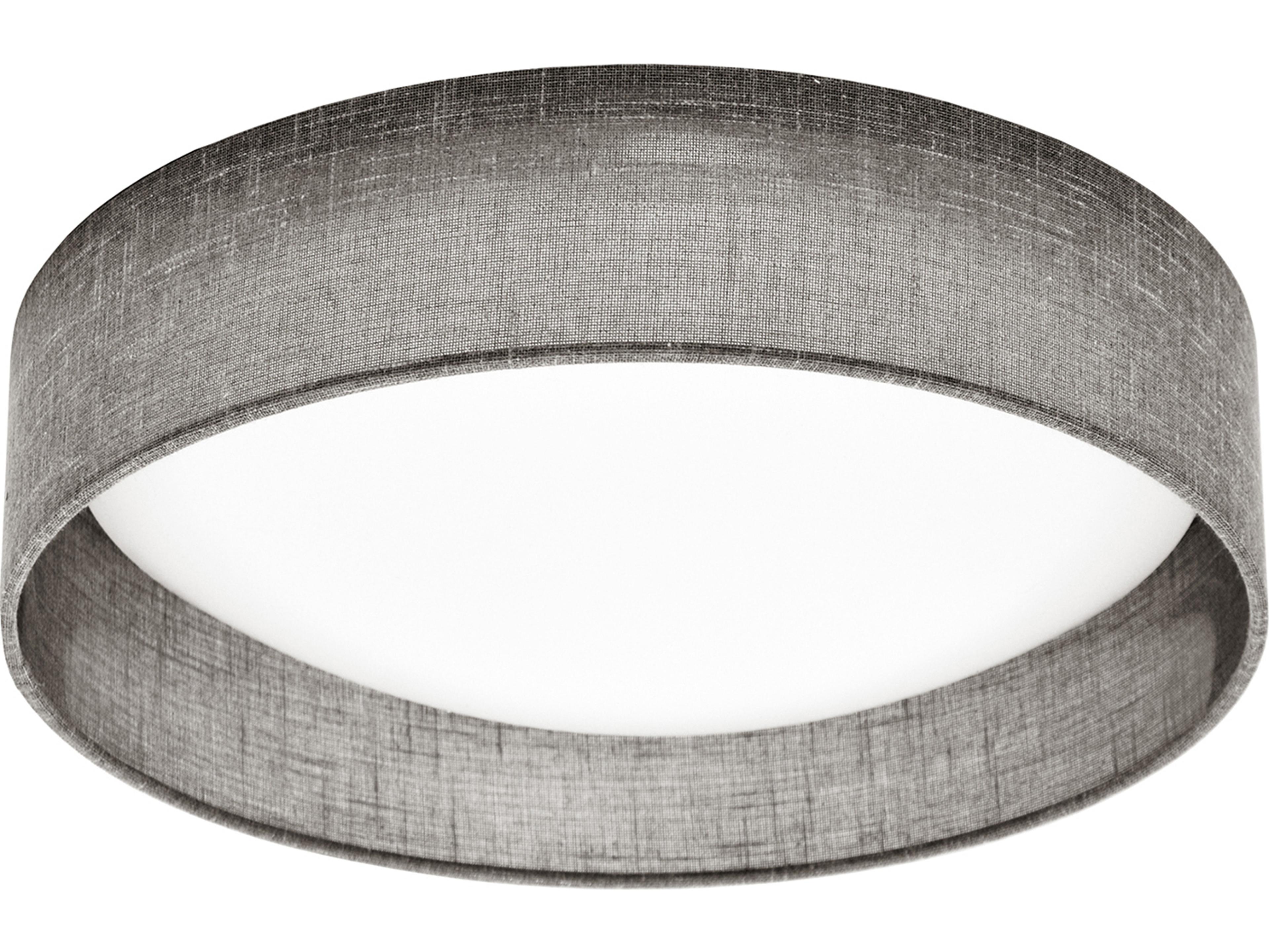 Dainolite Corinne 1-Light Grey Drum Flush Mount