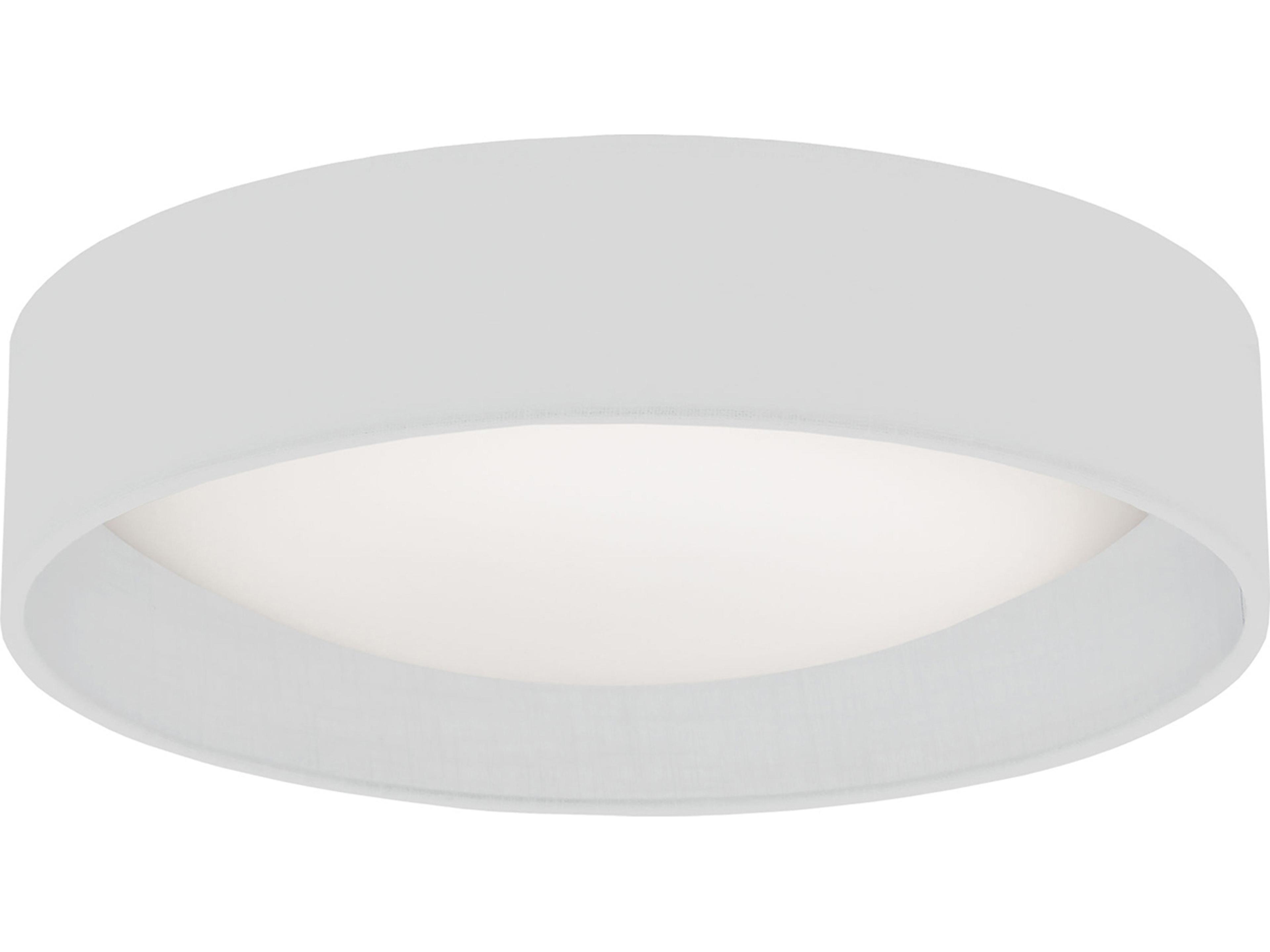 Dainolite Corinne 1-Light White Drum Flush Mount