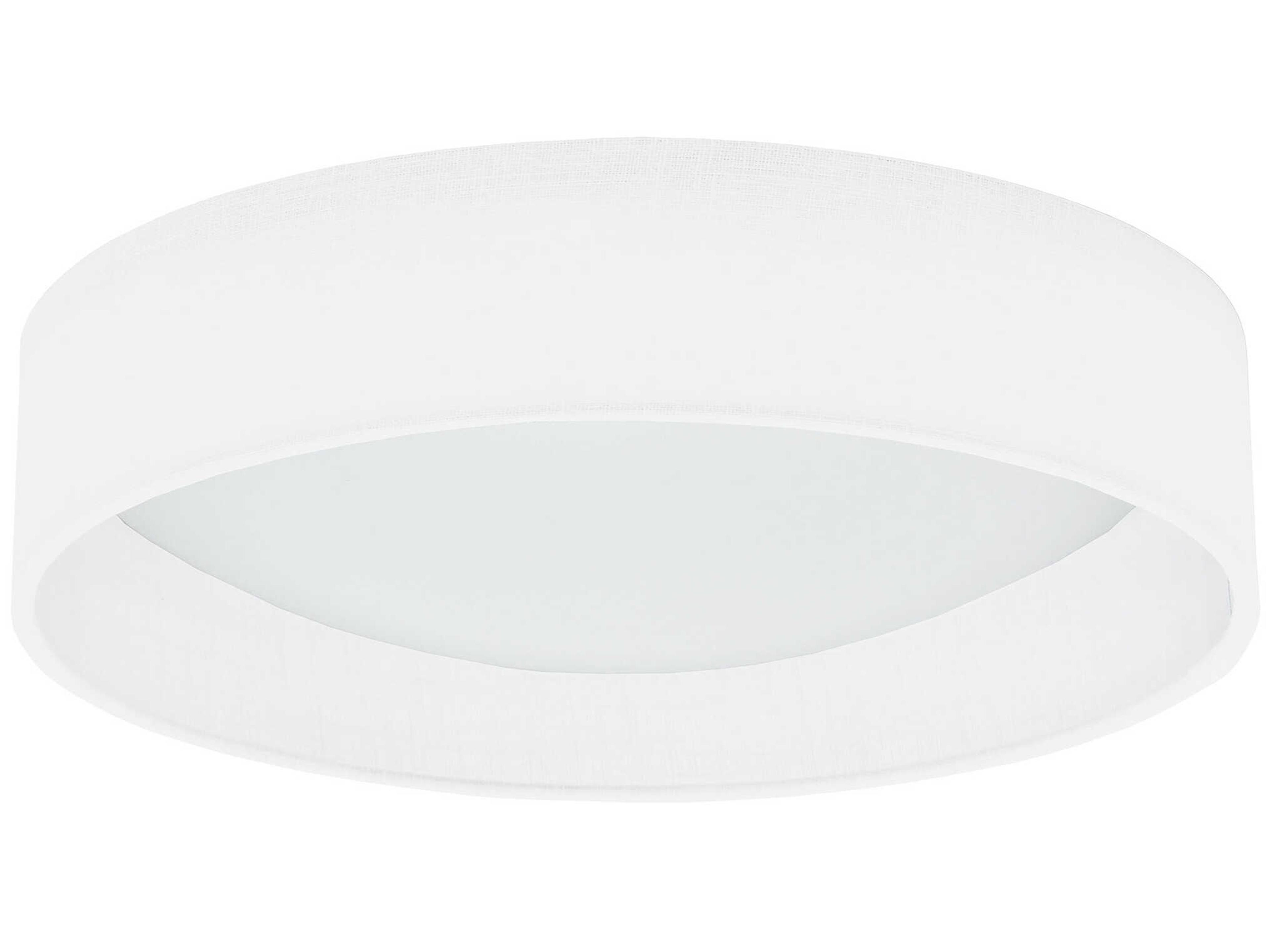 Dainolite Corinne 1-Light Ivory White Drum Flush Mount