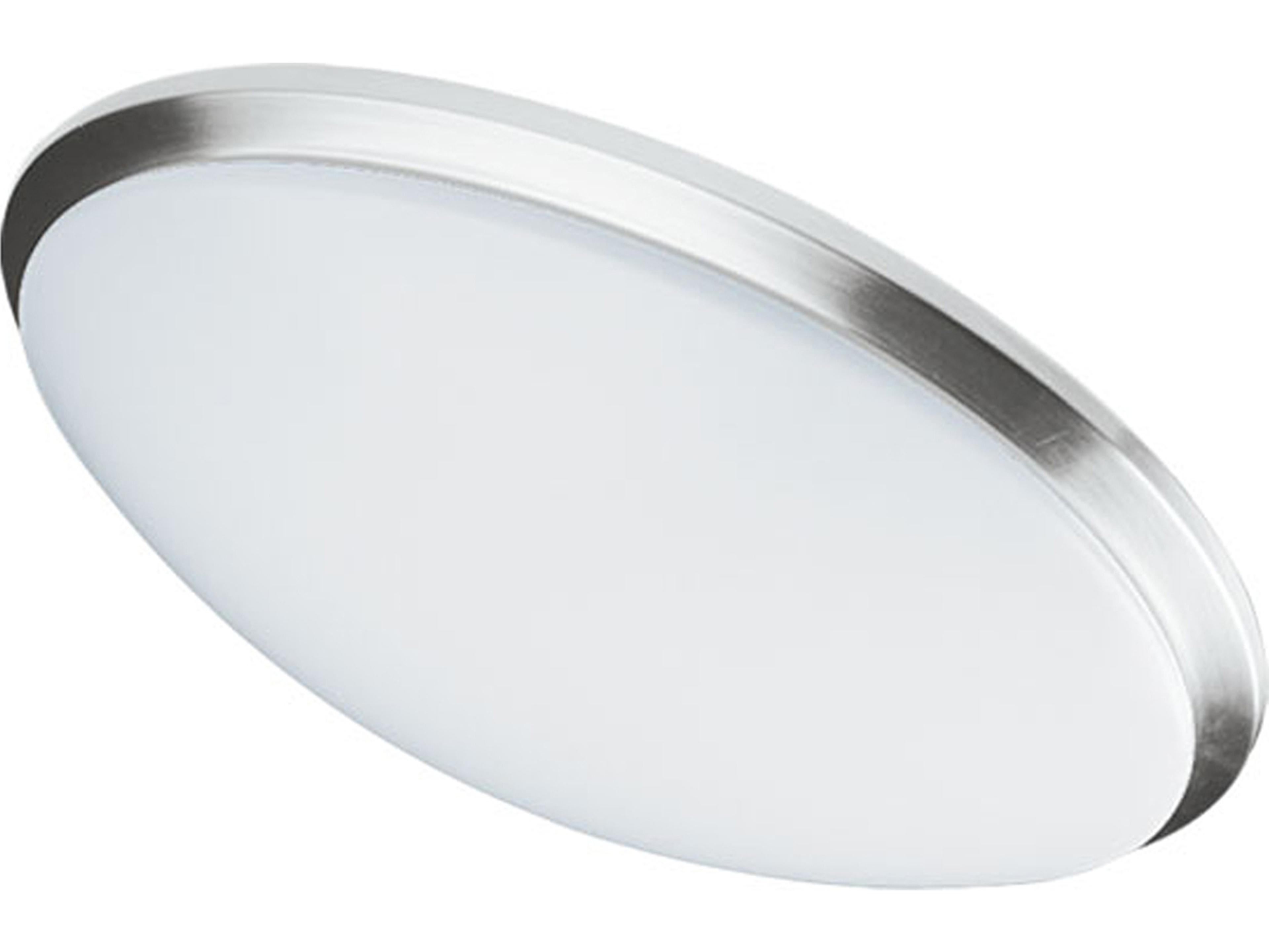 Dainolite Cfled 1-Light Satin Chrome Round Flush Mount