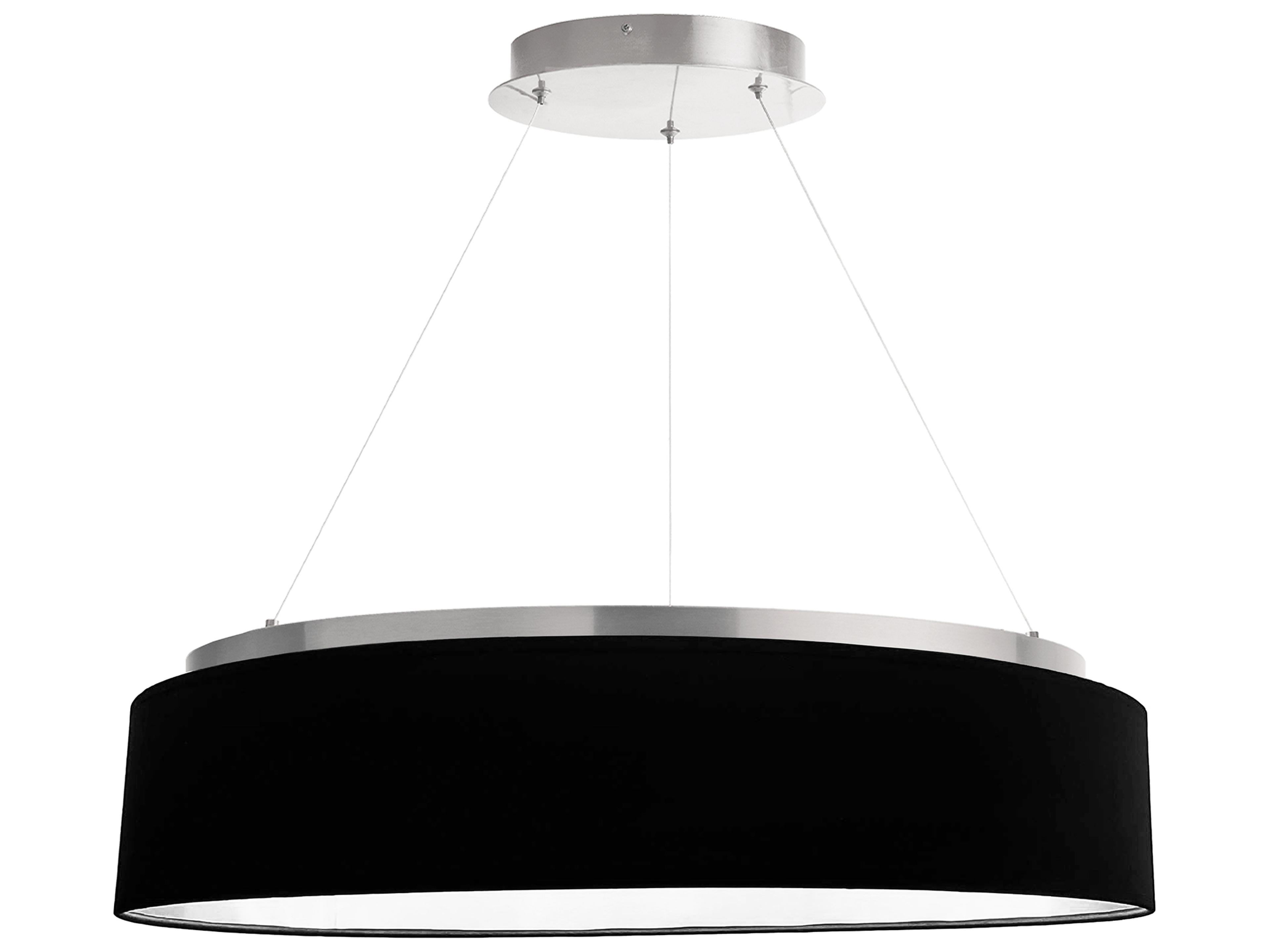 Dainolite Circulo 1-Light Black Silver Round Pendant