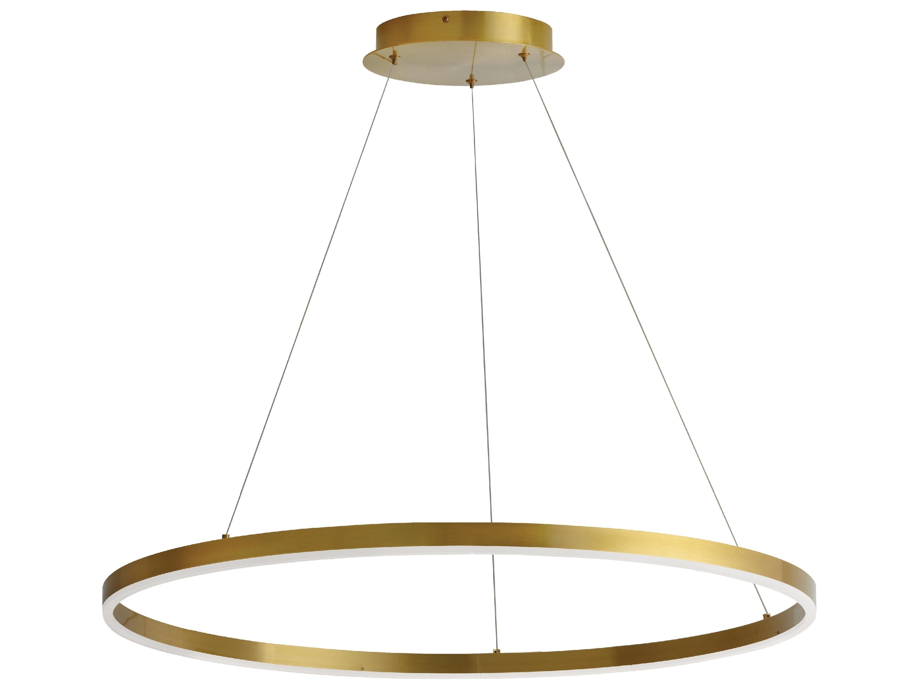 Dainolite Circulo 1-Light Aged Brass Round Pendant