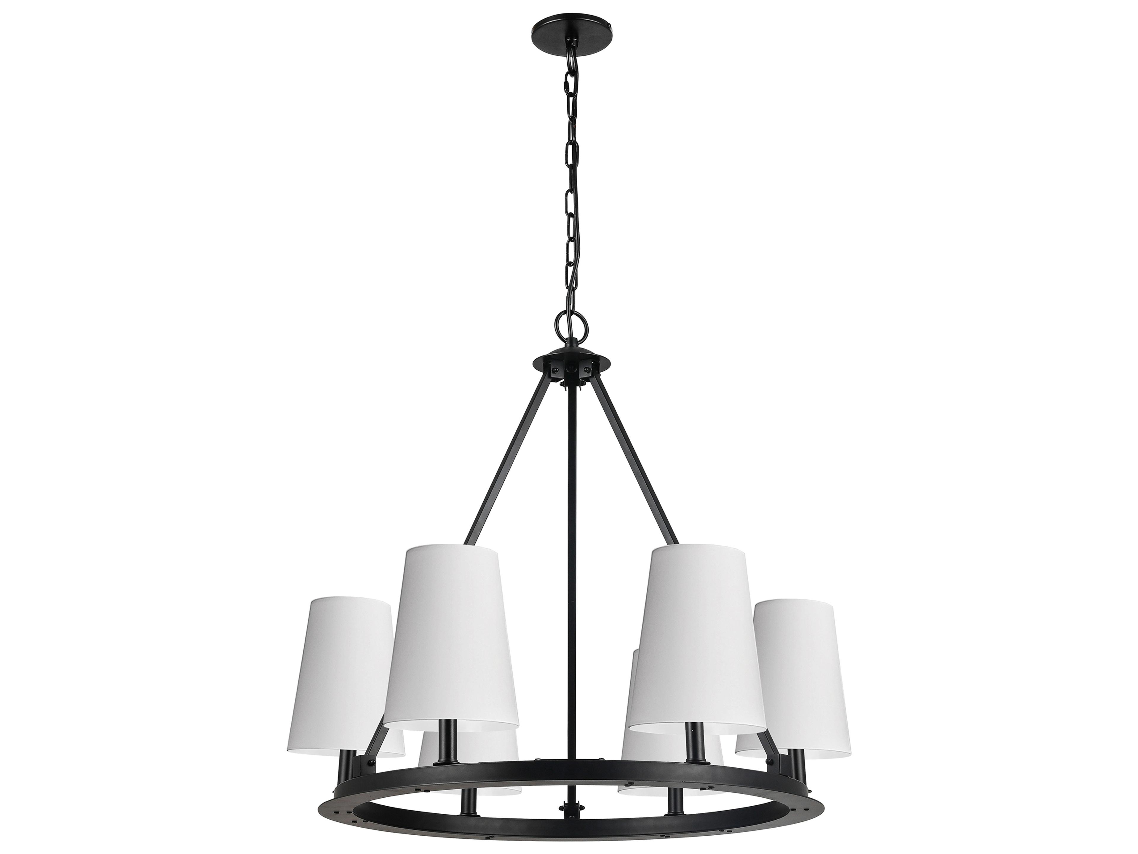 Colby 6-Light Matte Black Chandelier