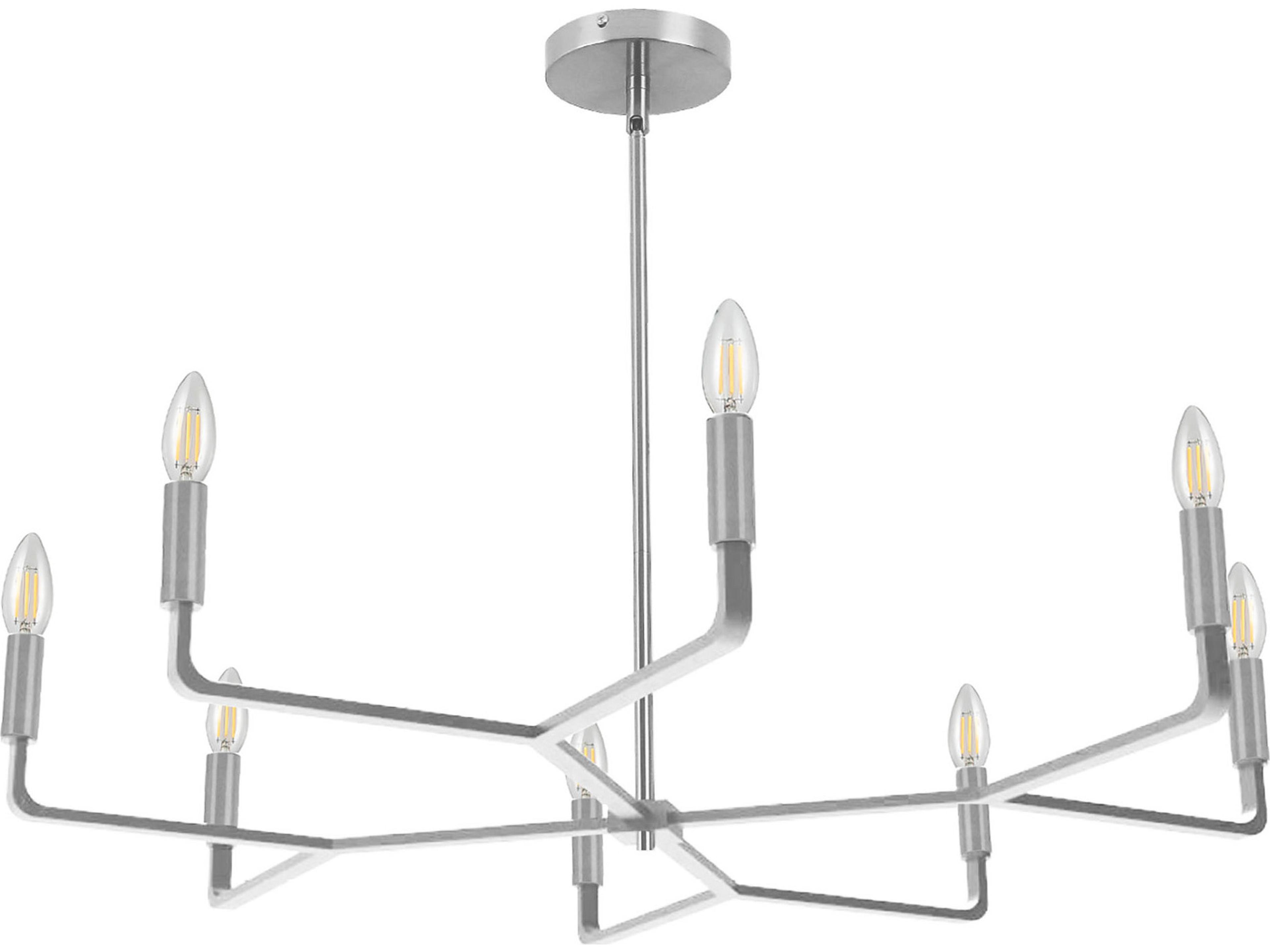 Dainolite Colette 8-Light Polished Chrome Candelabra Chandelier