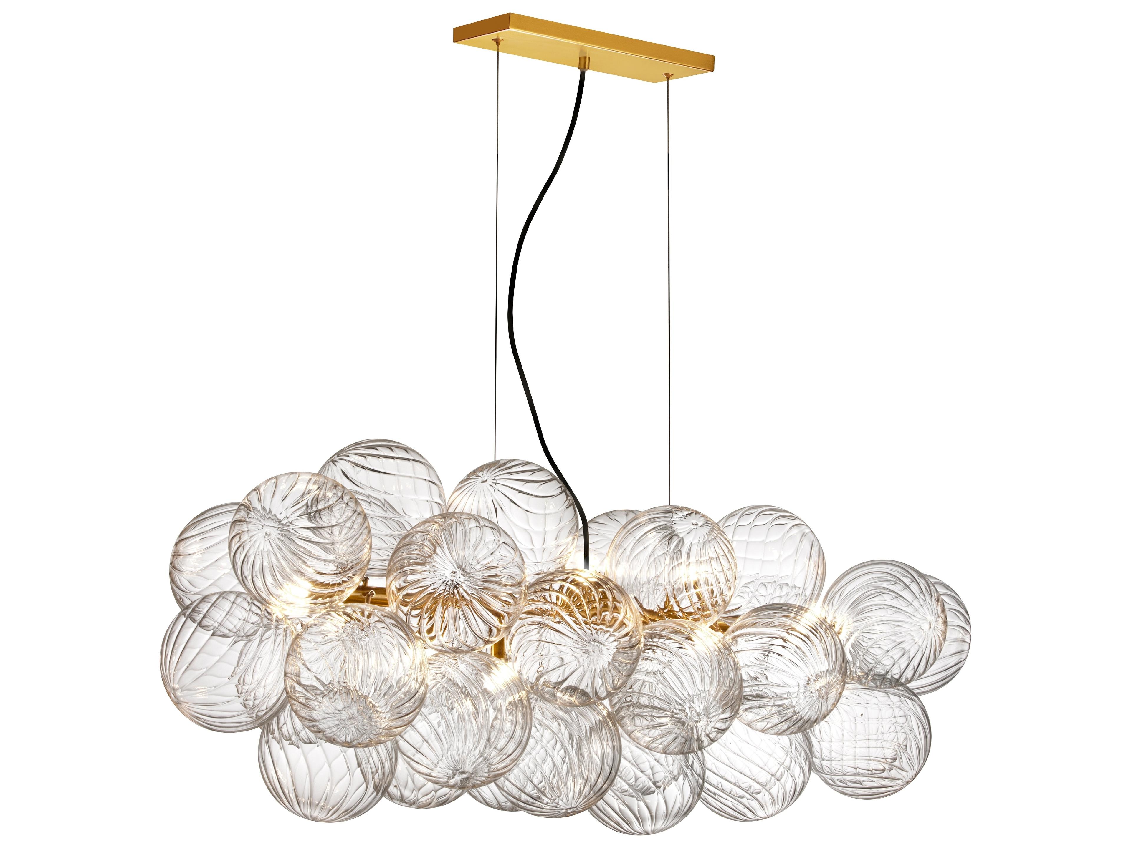 Dainolite Charlize 10-Light Aged Brass Globe Island Pendant