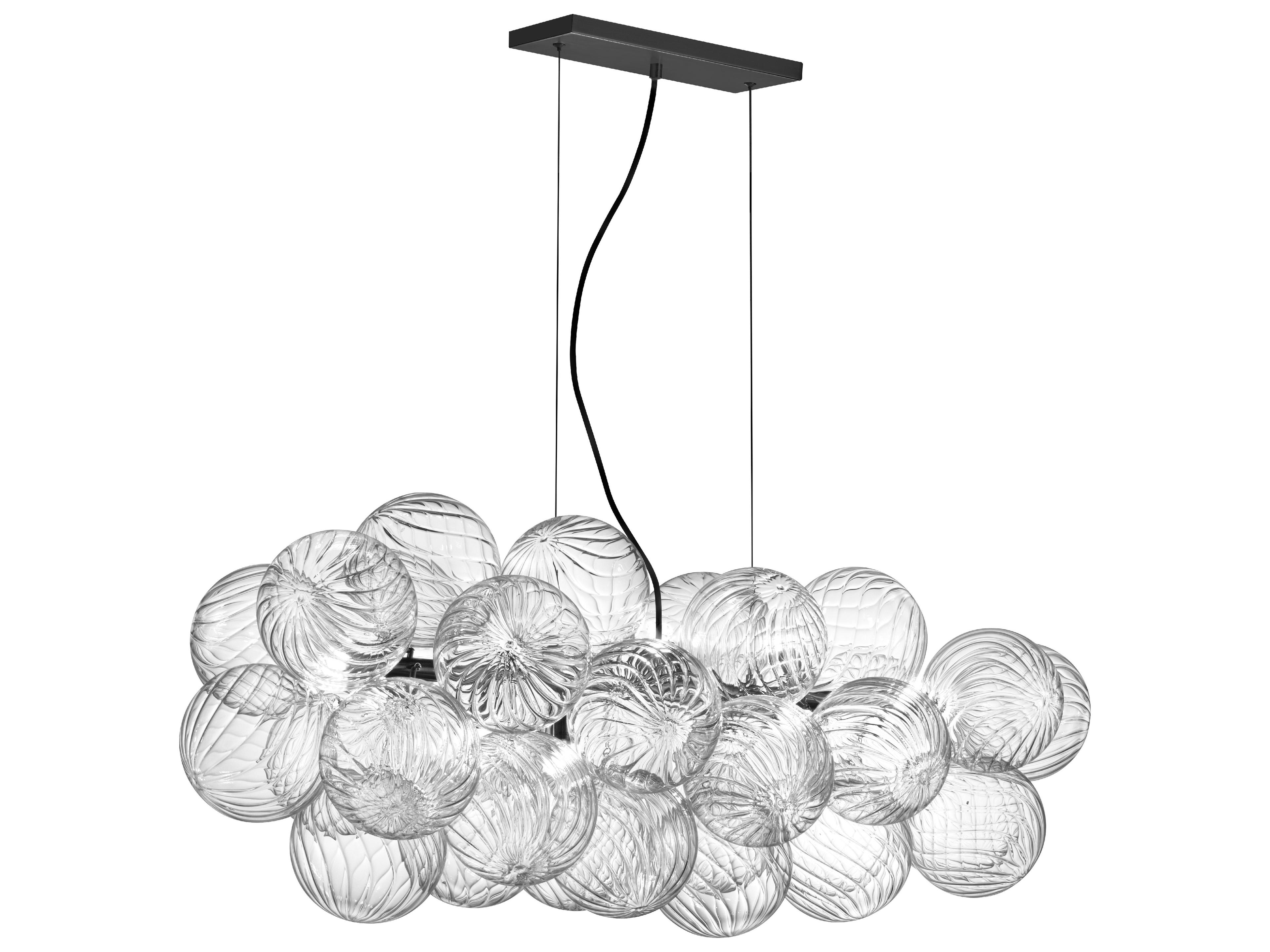 Dainolite Charlize 10-Light Matte Black Globe Island Pendant