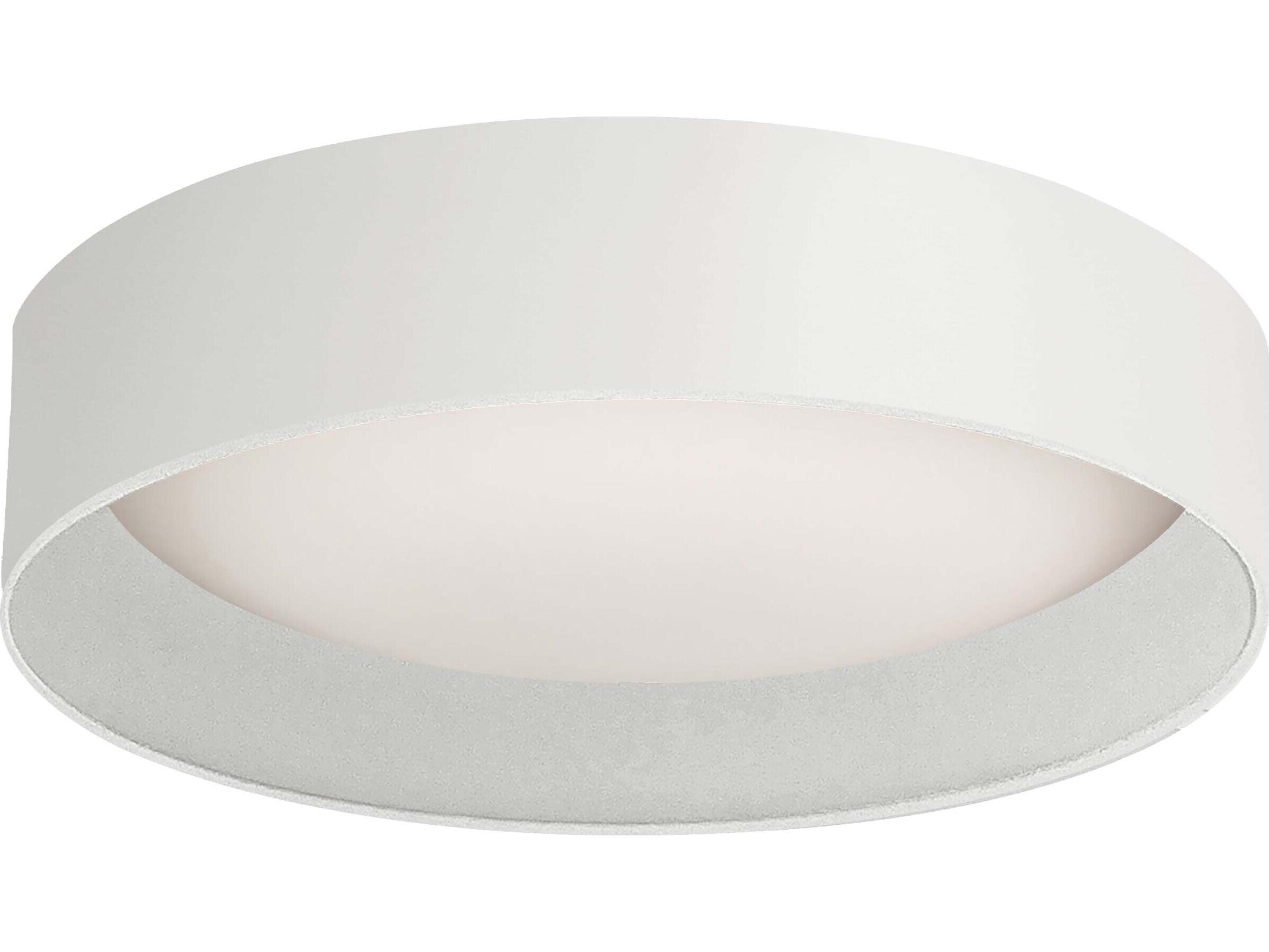 Dainolite Carmen 1-Light Matte White Round Flush Mount