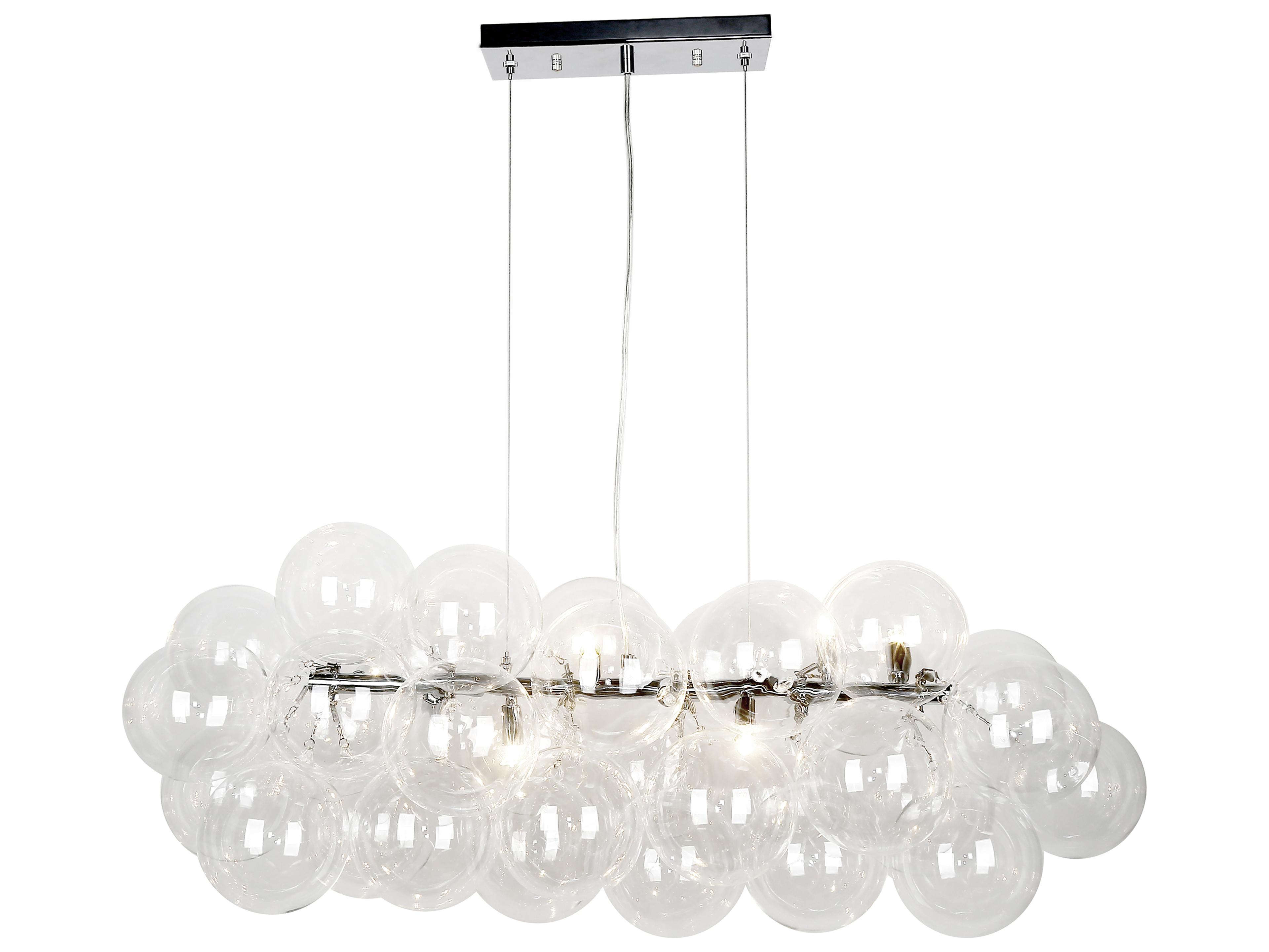 Dainolite Comet 10-Light Polished Chrome Globe Island Pendant