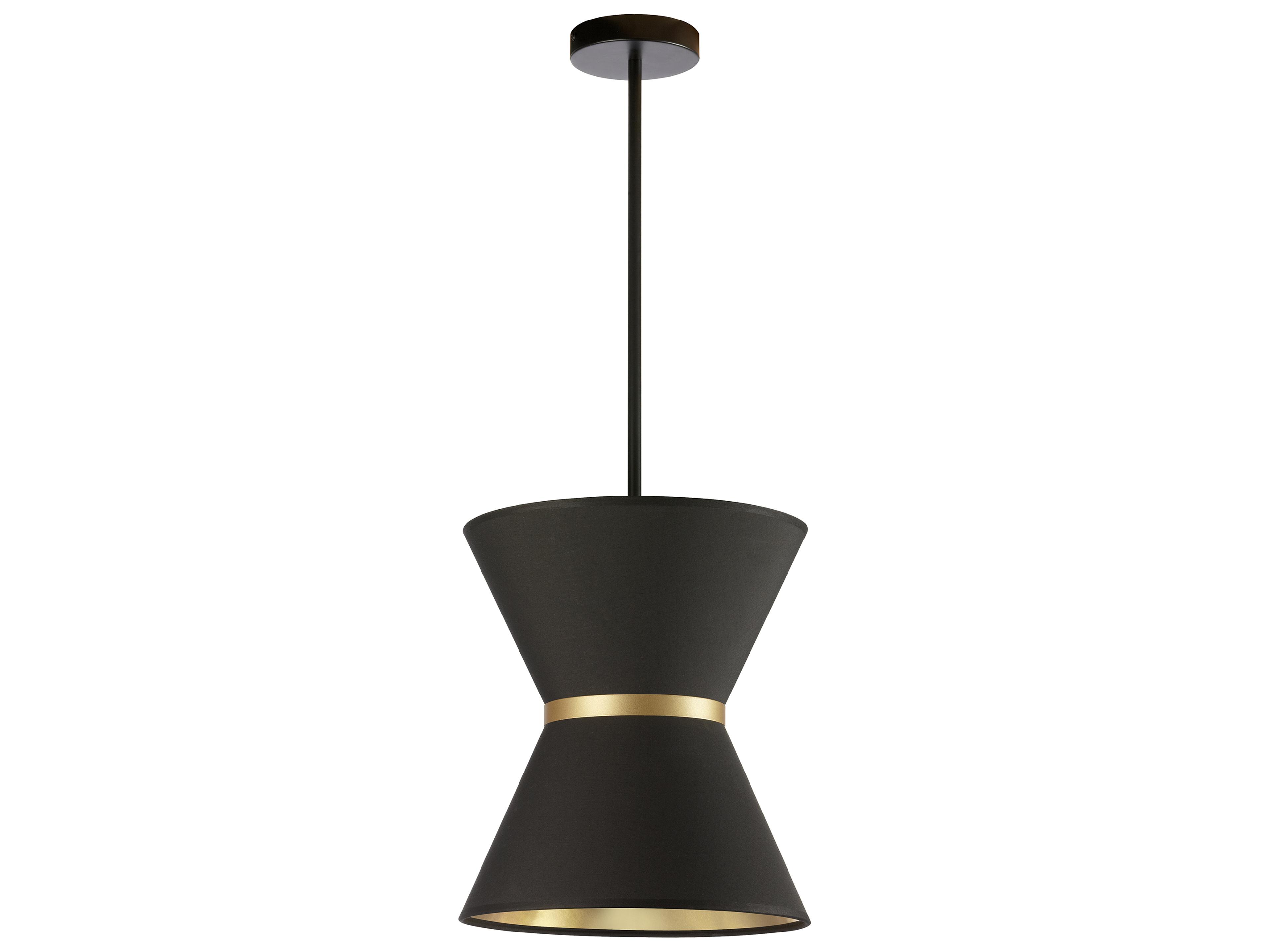 Dainolite Caterine 1-Light Matte Black Gold Mini Pendant