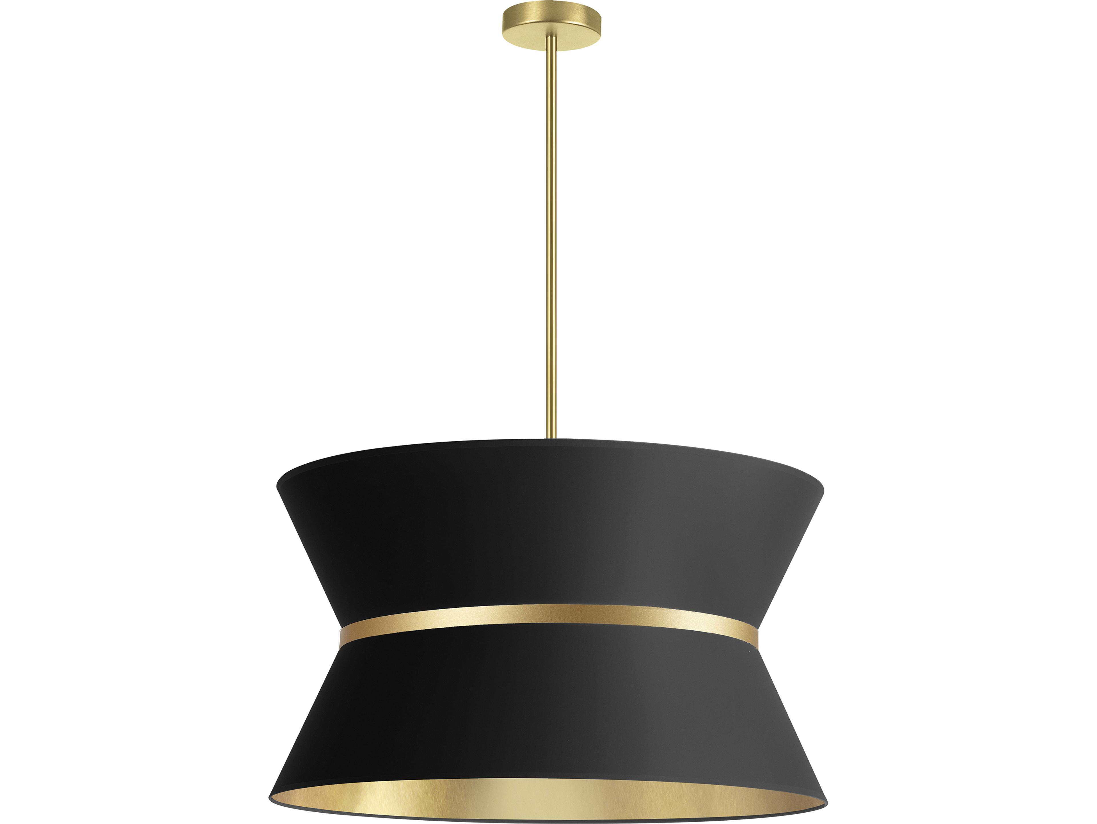 Dainolite Caterine 4-Light Black Aged Brass Gold Pendant