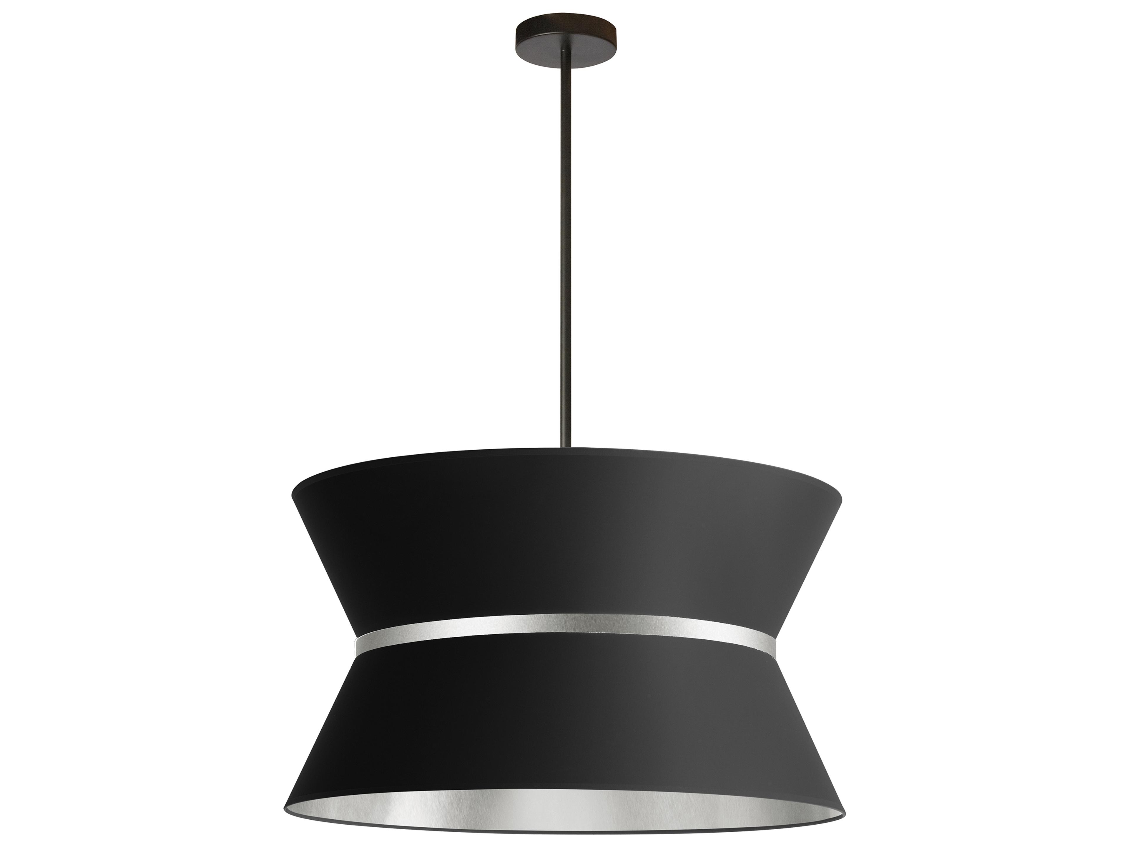 Dainolite Caterine 4-Light Matte Black Silver Pendant