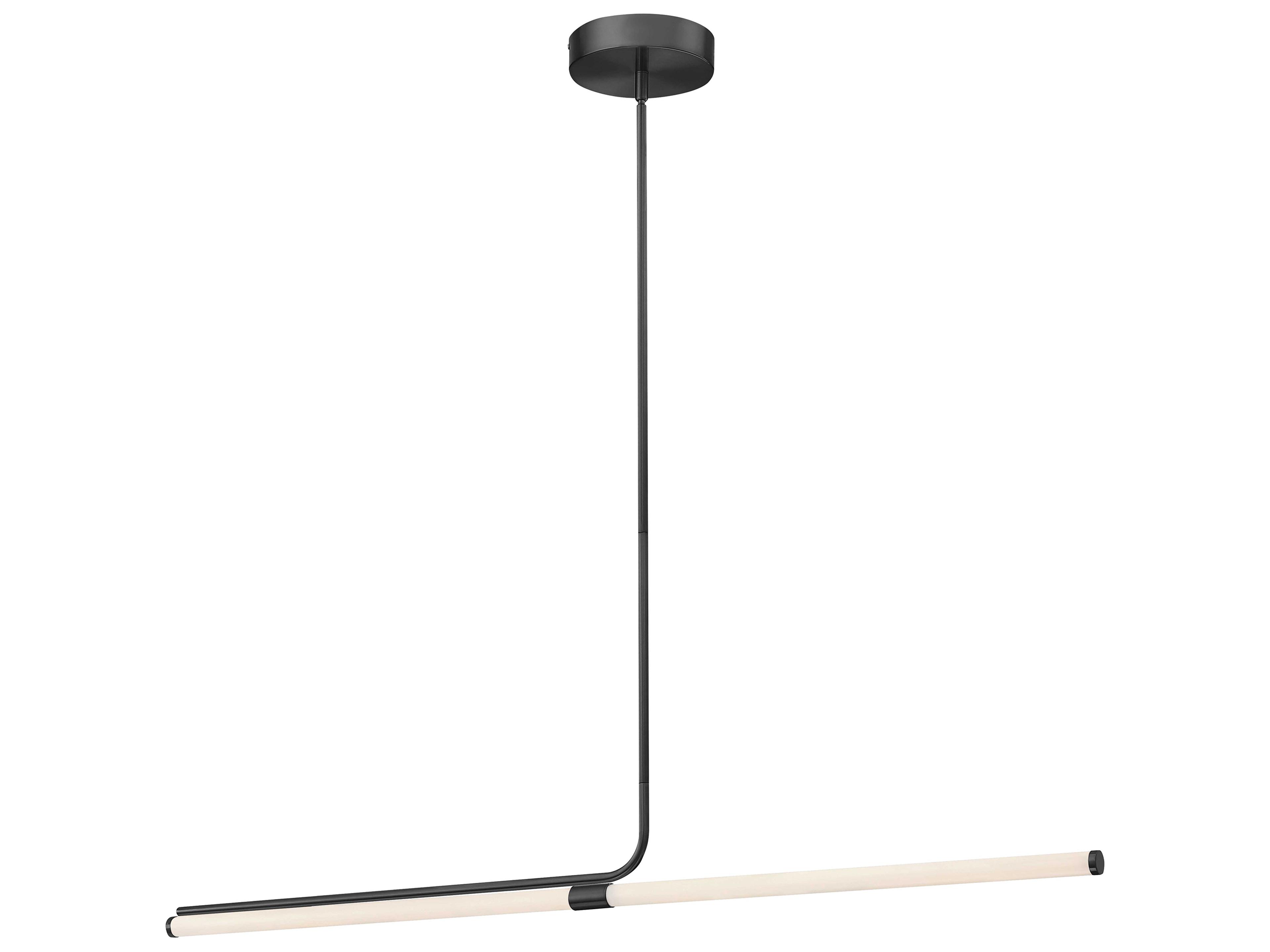 Dainolite Corvette 1-Light Matte Black Linear Island Pendant