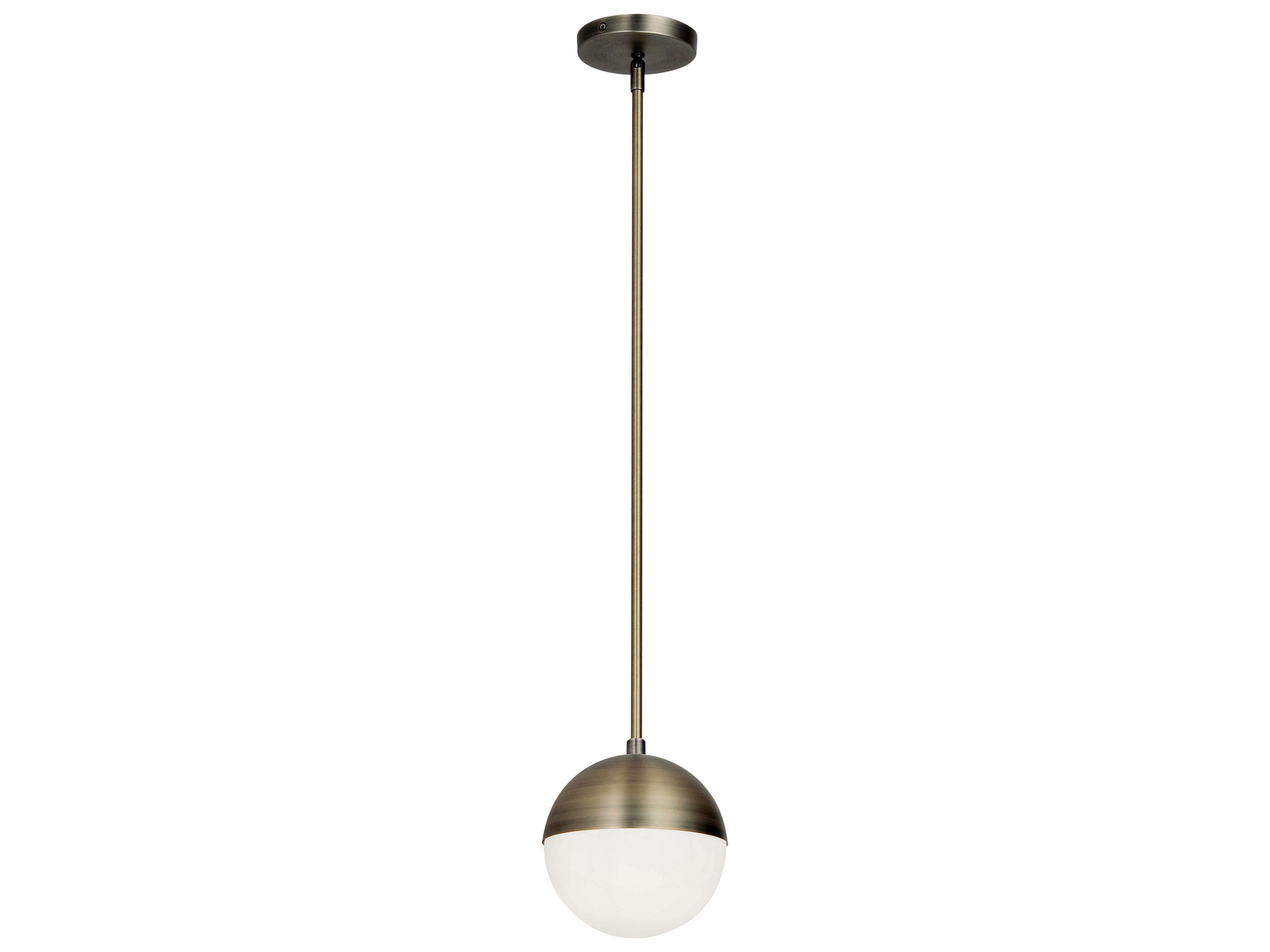 Dainolite Dayana 1-Light Antique Brass Globe Mini Pendant