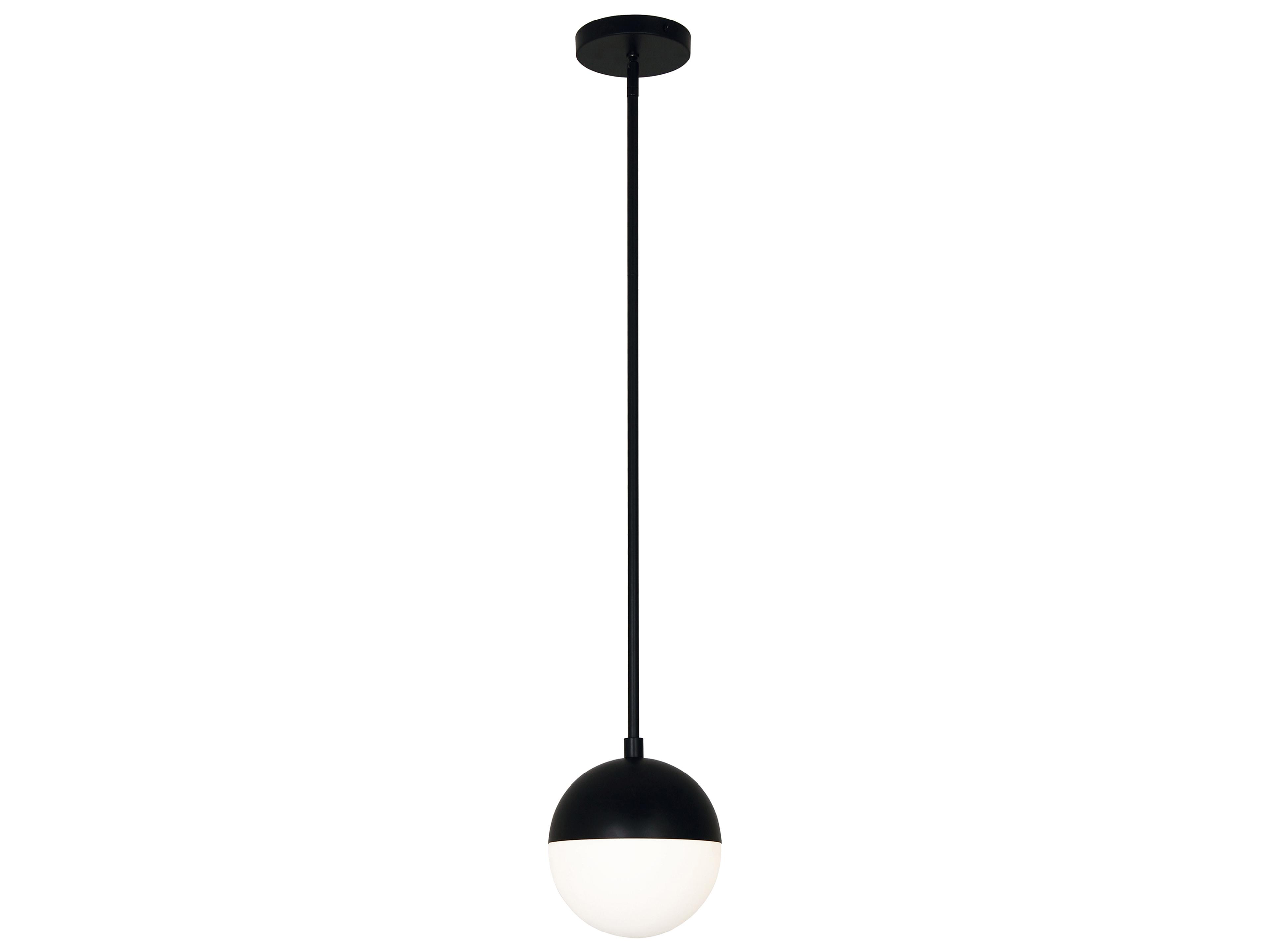 Dainolite Dayana 1-Light Matte Black Globe Mini Pendant