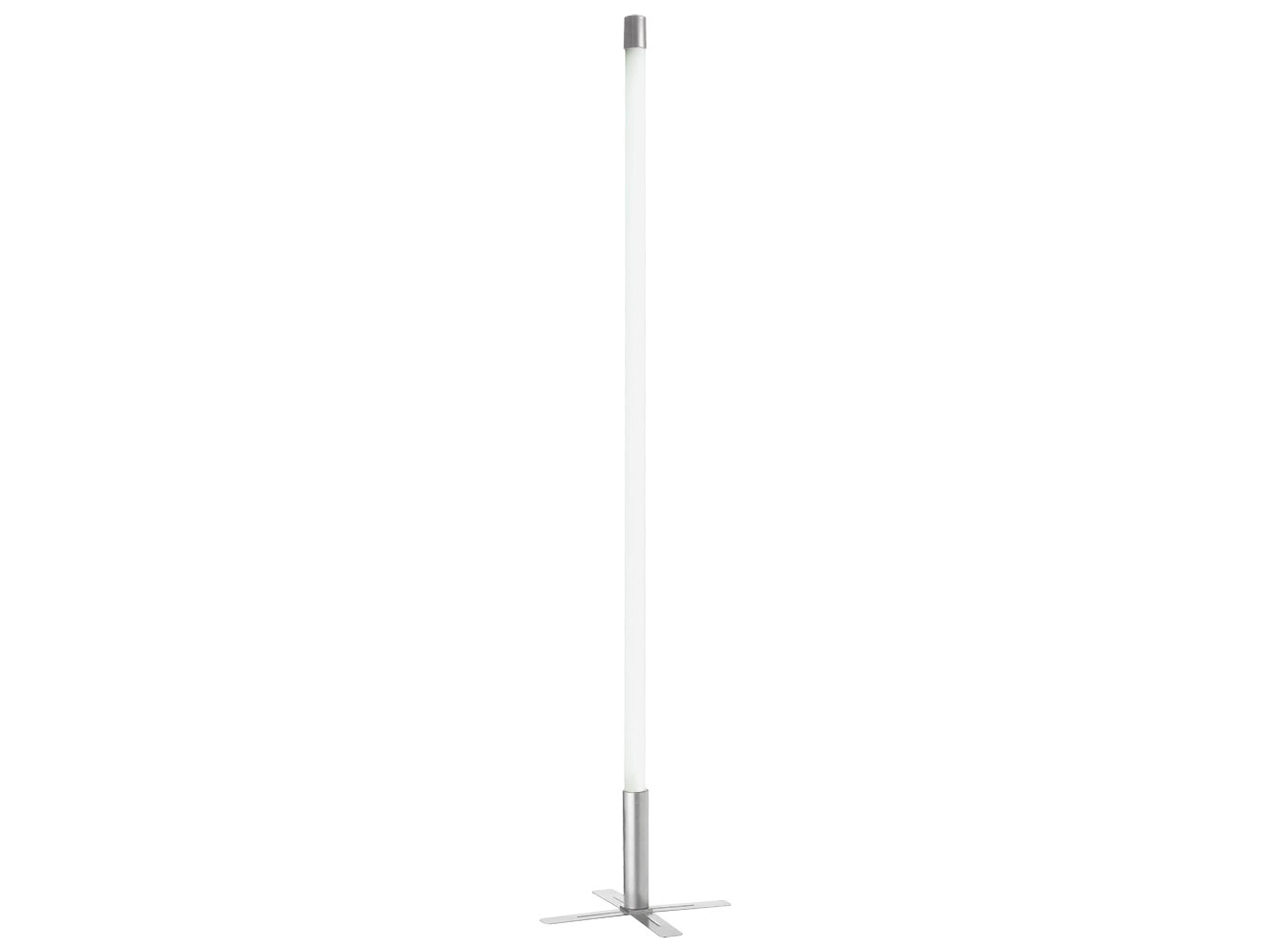 Dainolite Diagnostic White Silver Floor Lamp