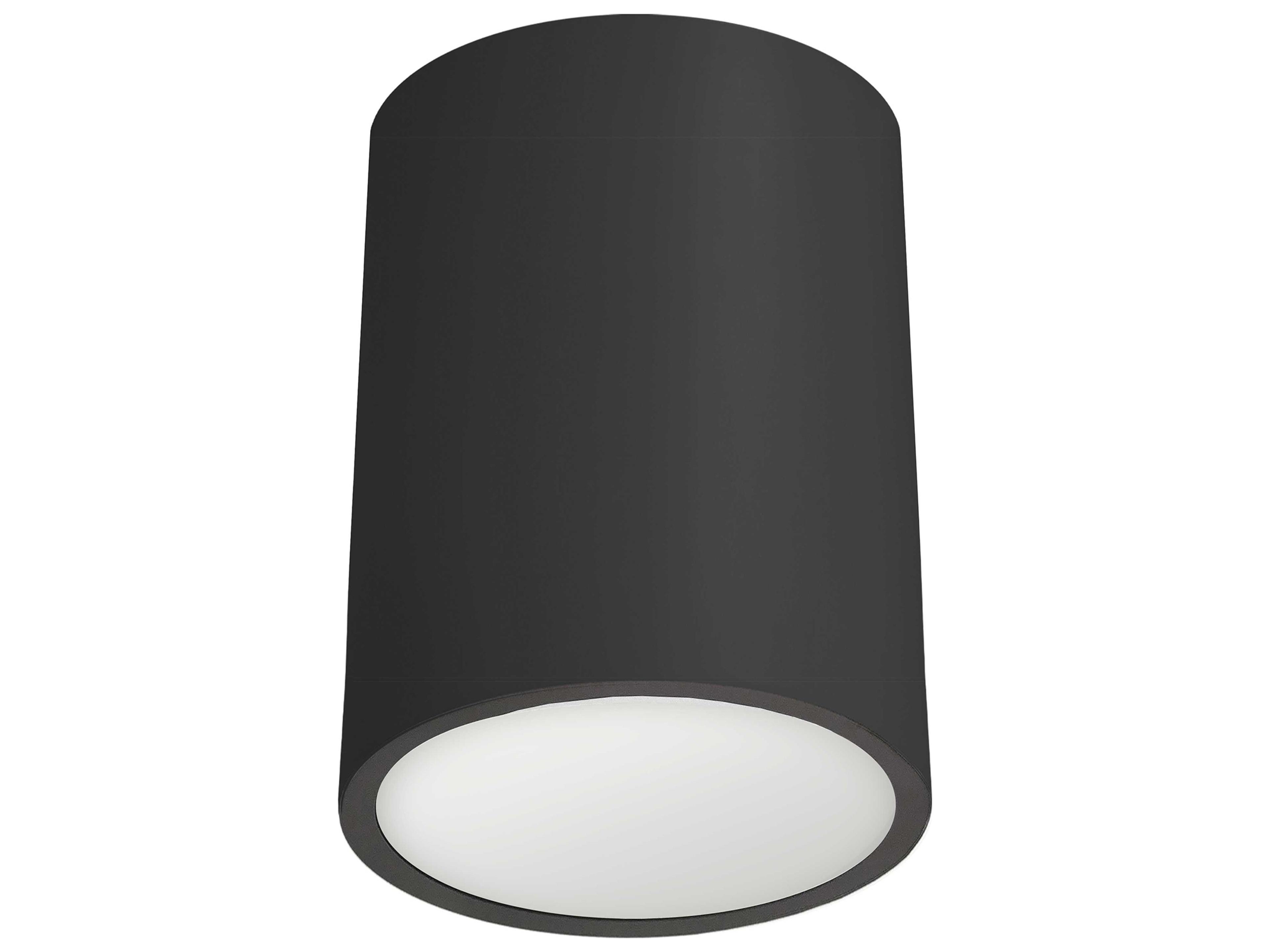 Dainolite Echo 1-Light Matte Black Cylinder Flush Mount