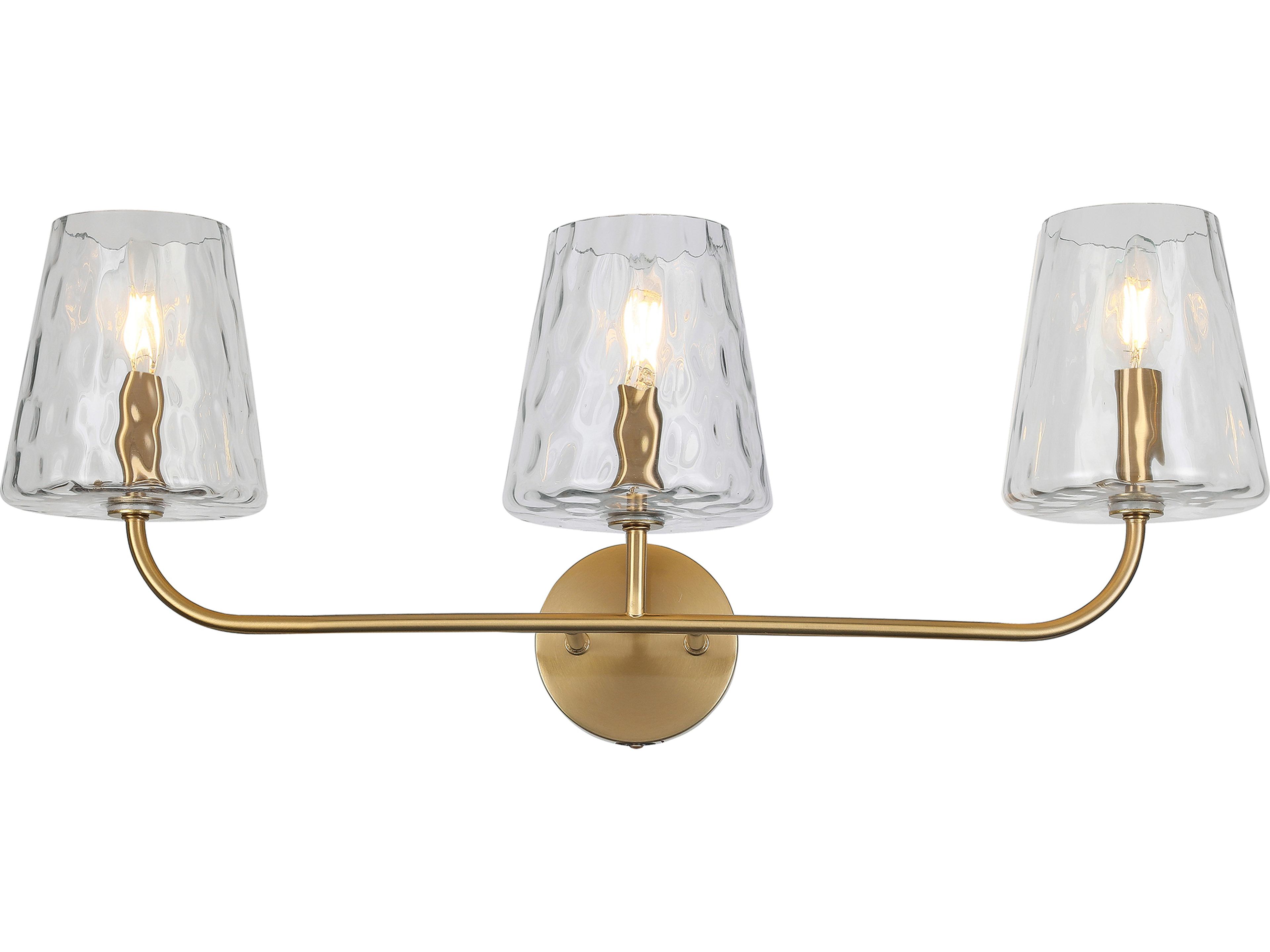 Eleanor 3-Light Aged Brass Vanity Light