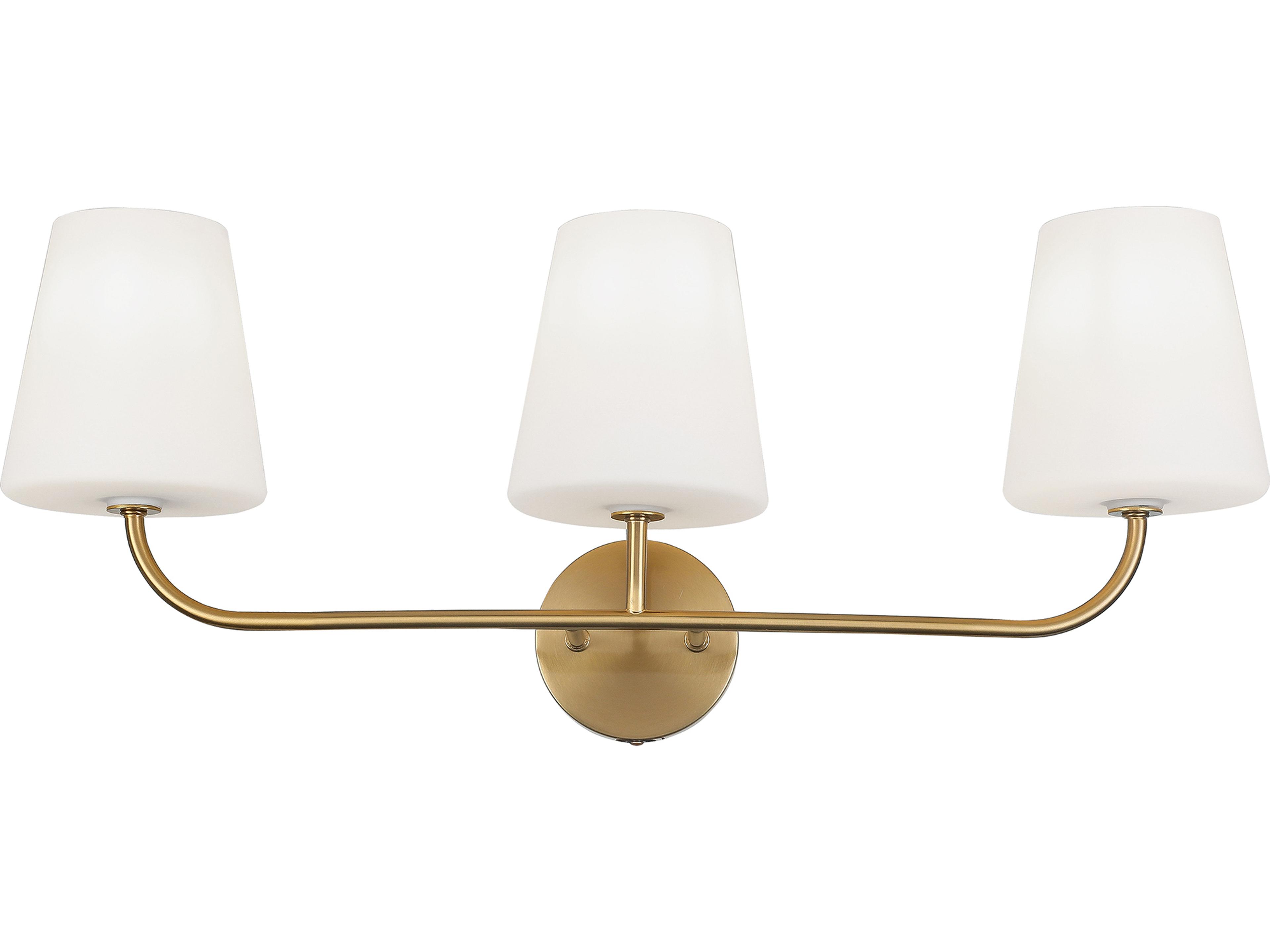 Eleanor 3-Light Aged Brass Vanity Light