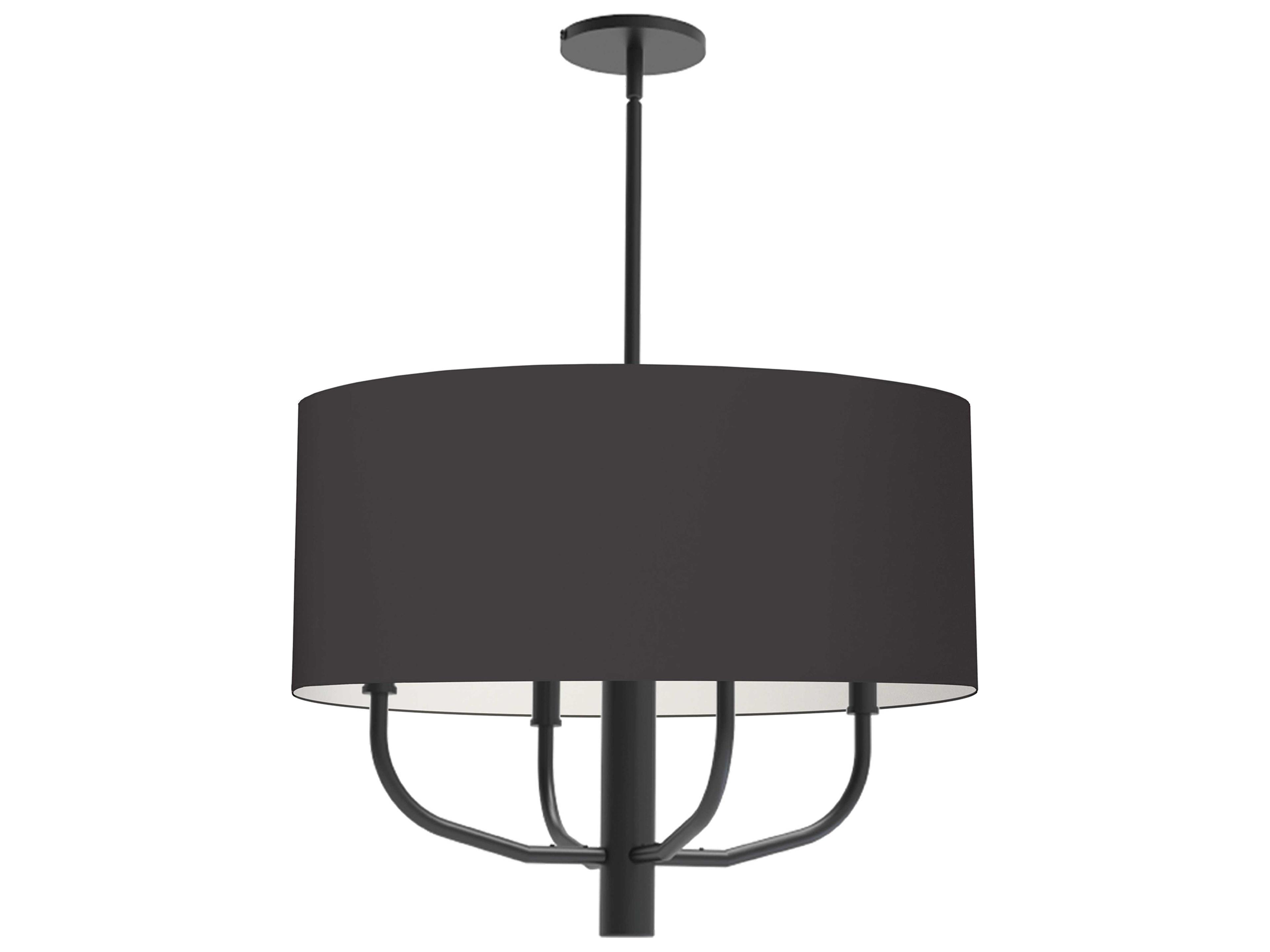 Dainolite Eleanor 4-Light Black Matte Drum Chandelier