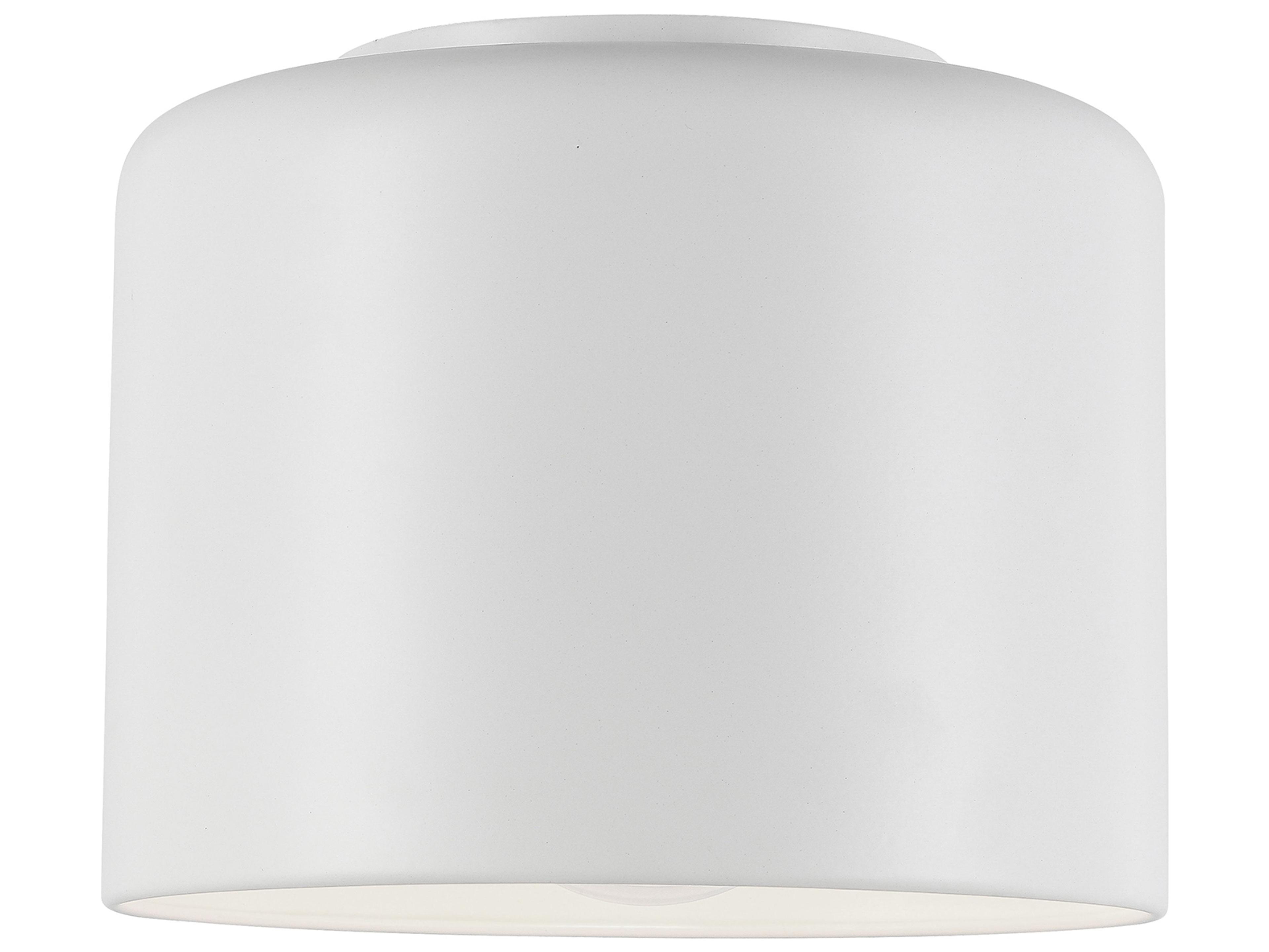 Dainolite Emilia 1-Light Matte White Dome Flush Mount