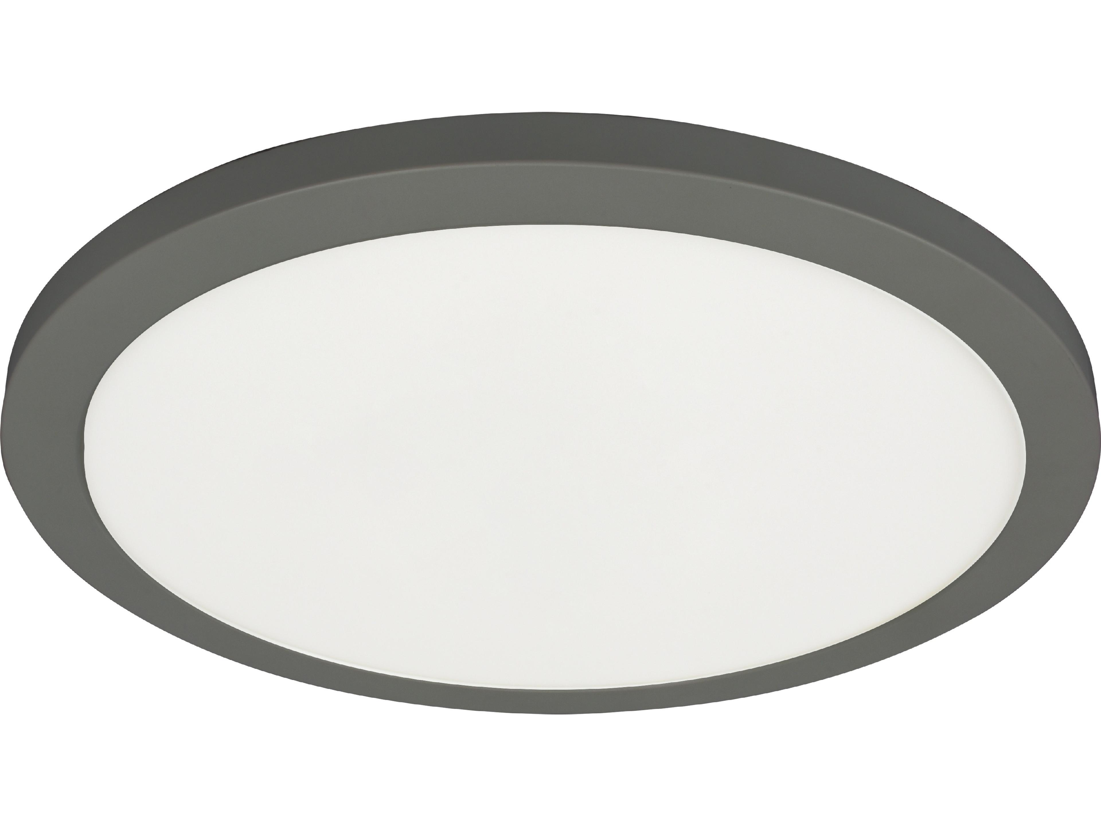 Dainolite Franchesa 1-Light Matte Black Round Flush Mount