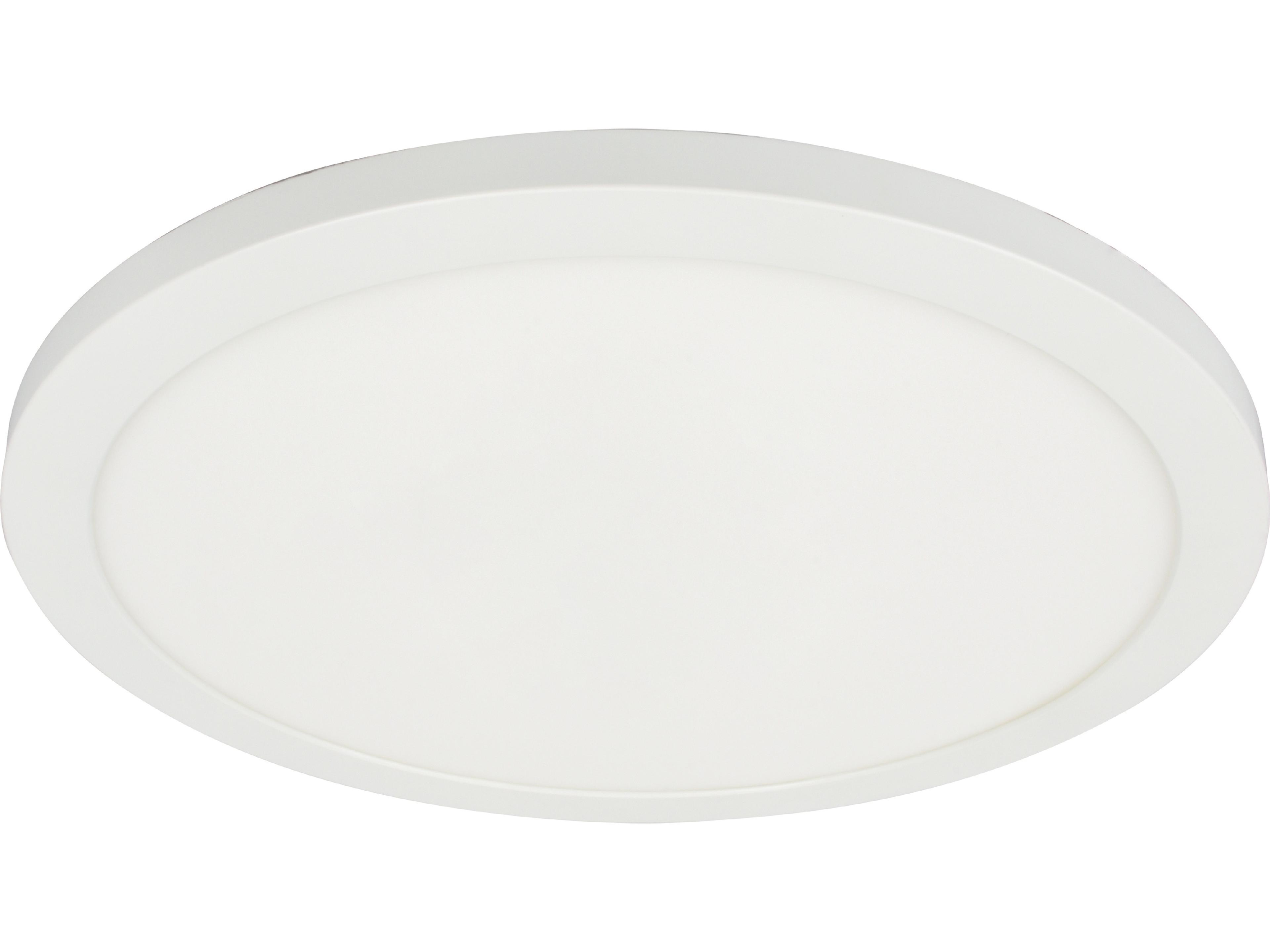 Dainolite Franchesa 1-Light Matte White Round Flush Mount