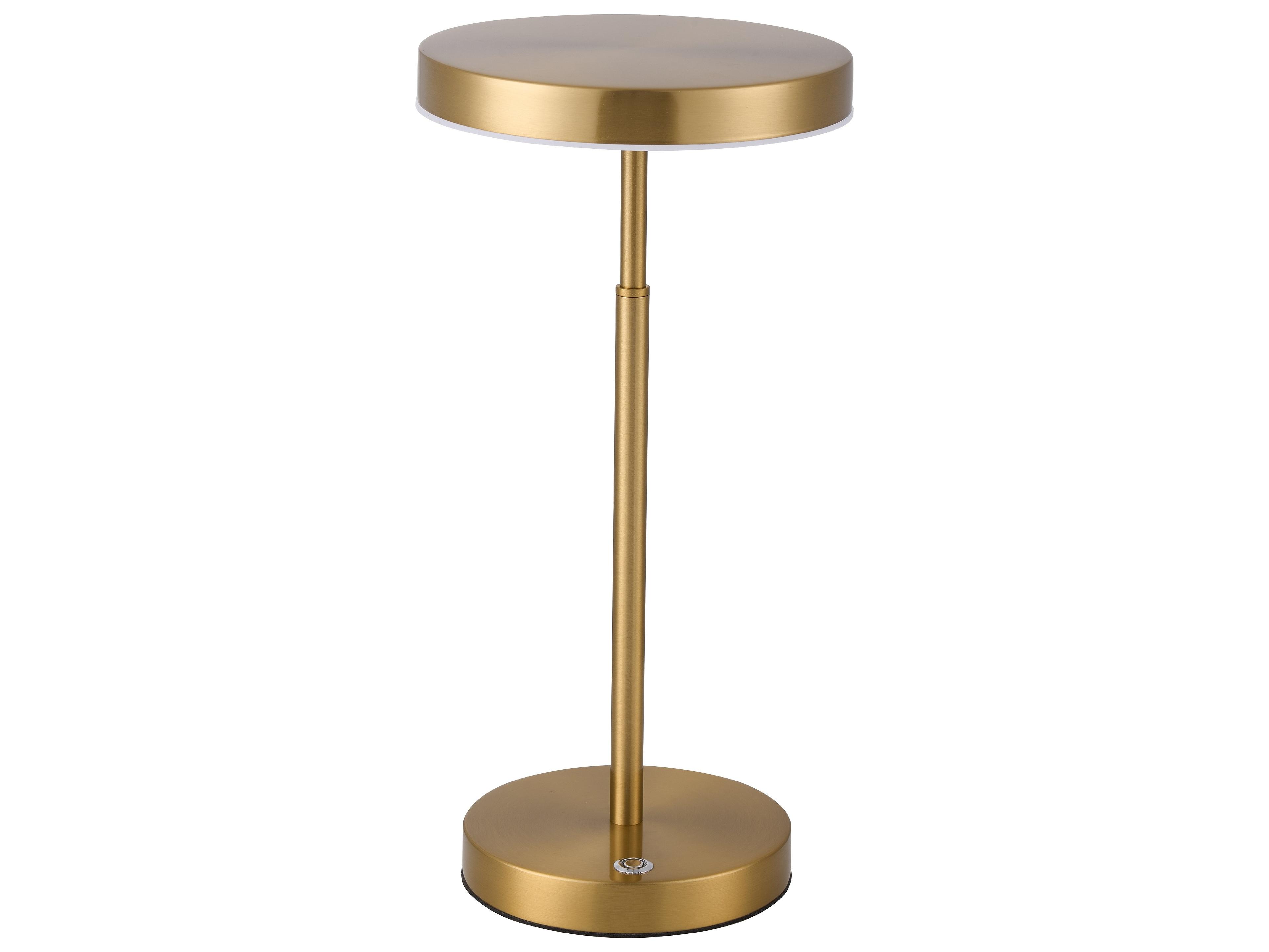 Dainolite Francine Aged Brass White Acrylic Table Lamp