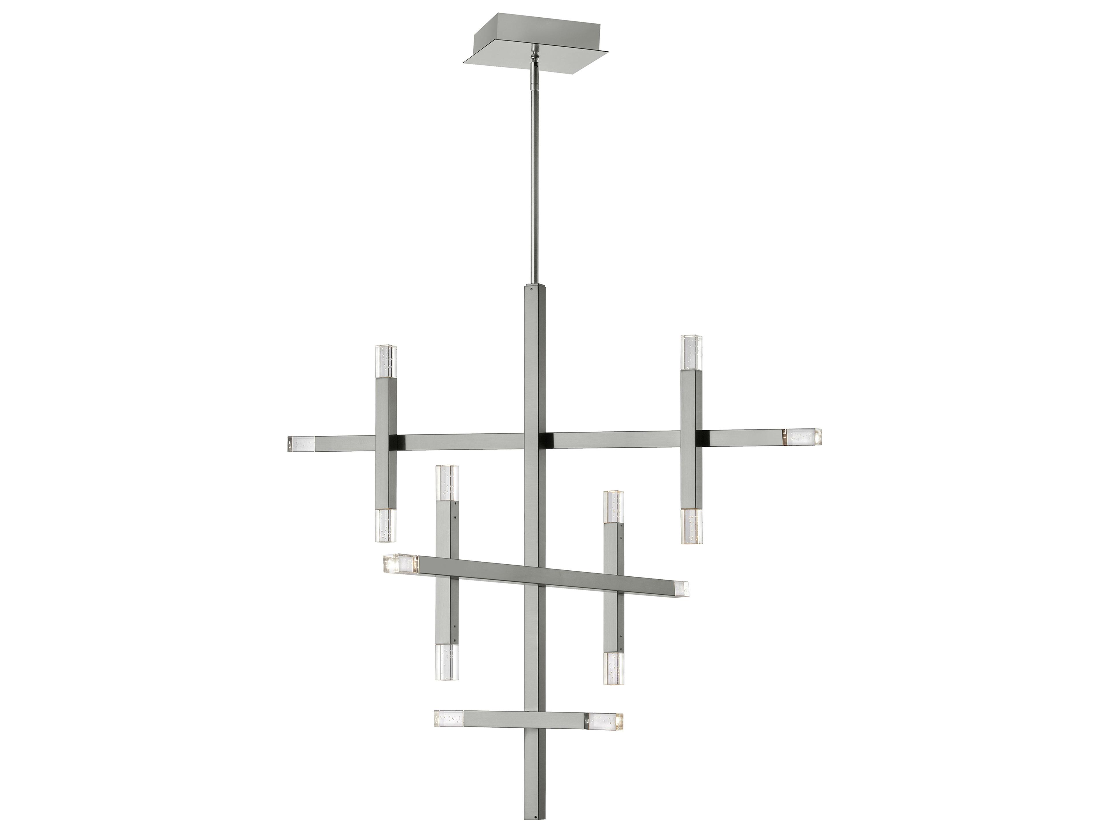 Dainolite Francesca 14-Light Polished Chrome Geometric Linear Chandelier