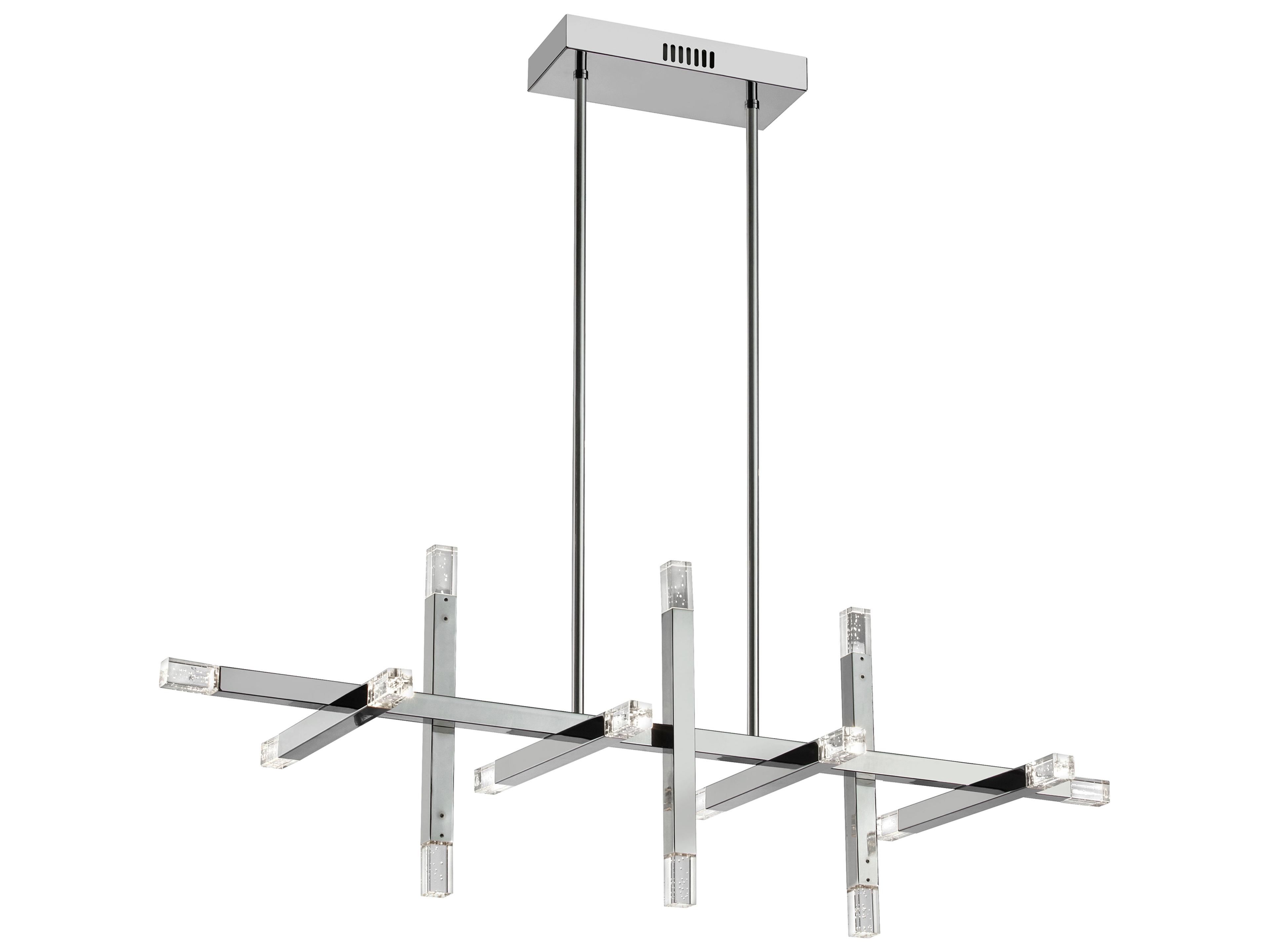 Dainolite Francesca 16-Light Polished Chrome Geometric Linear Island Pendant