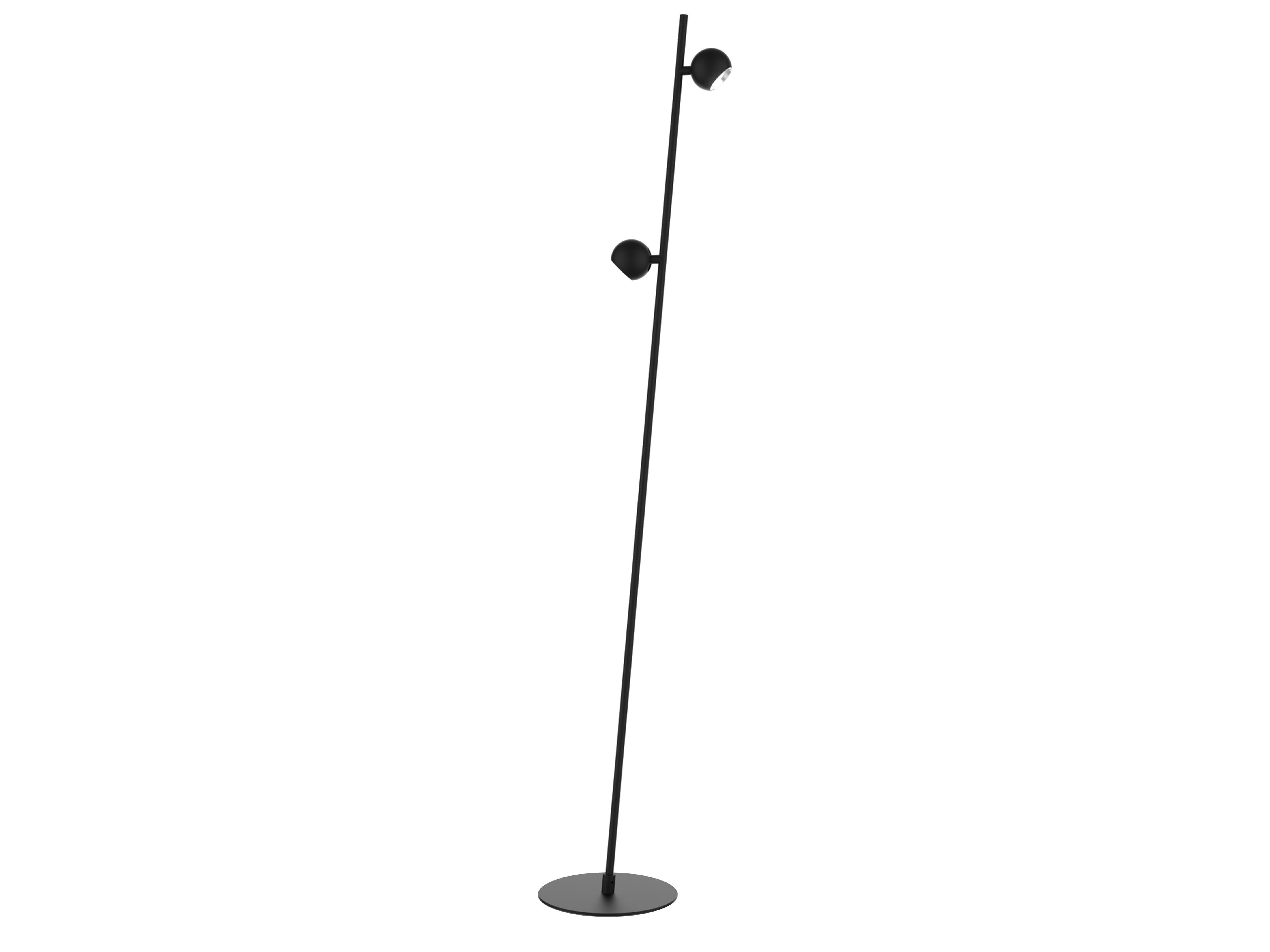 Dainolite Fernanda Satin Black Floor Lamp