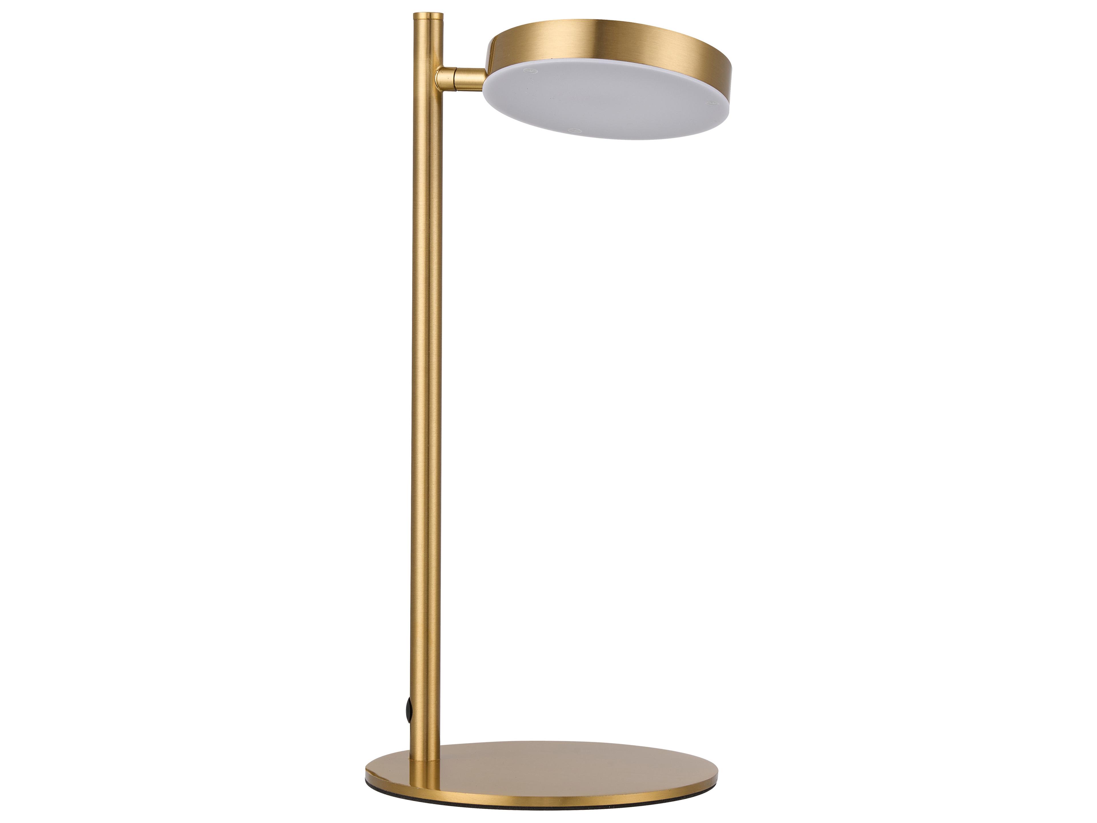 Dainolite Fia Aged Brass White Acrylic Table Lamp